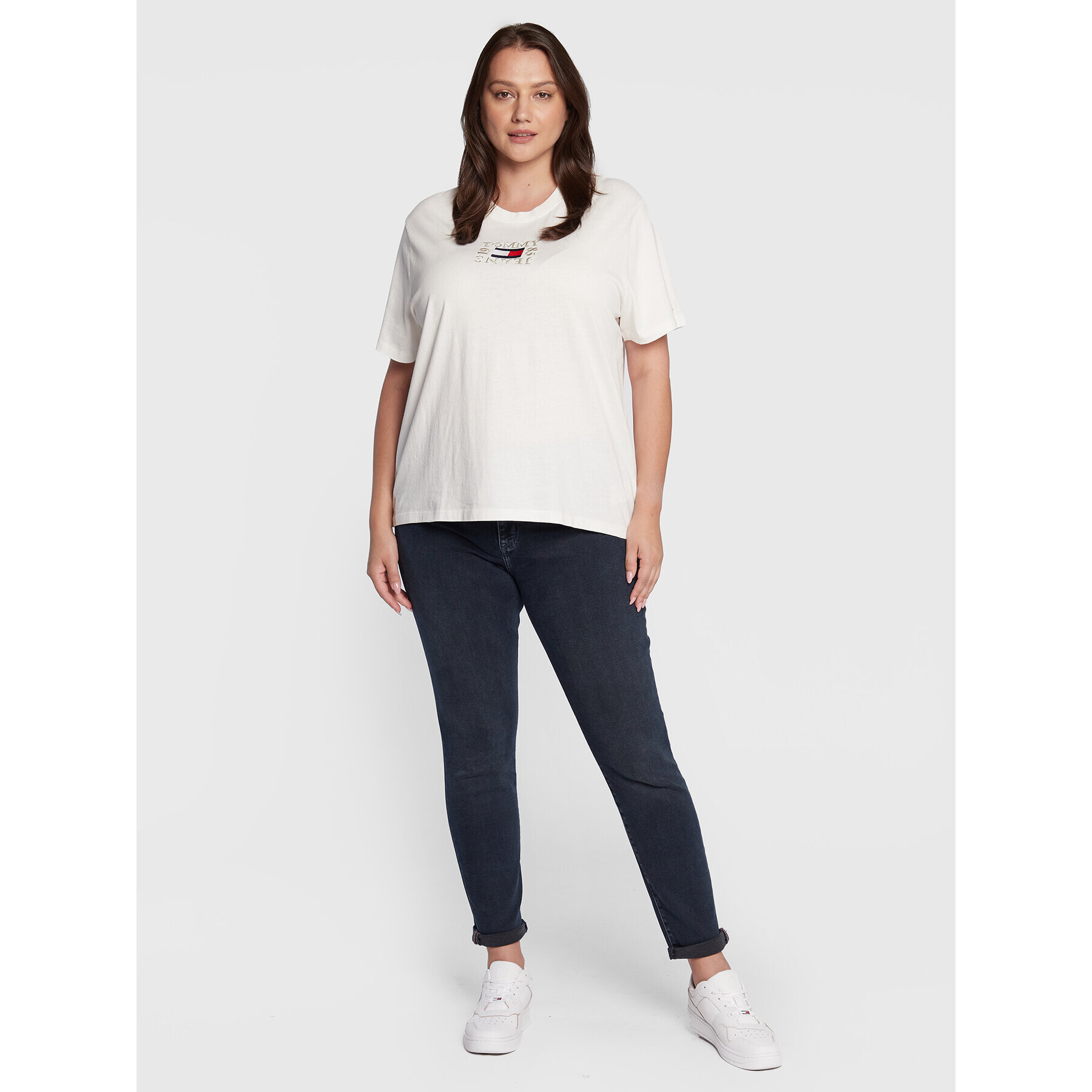 Tommy Jeans Curve T-Shirt DW0DW12993 Béžová Relaxed Fit - Pepit.cz