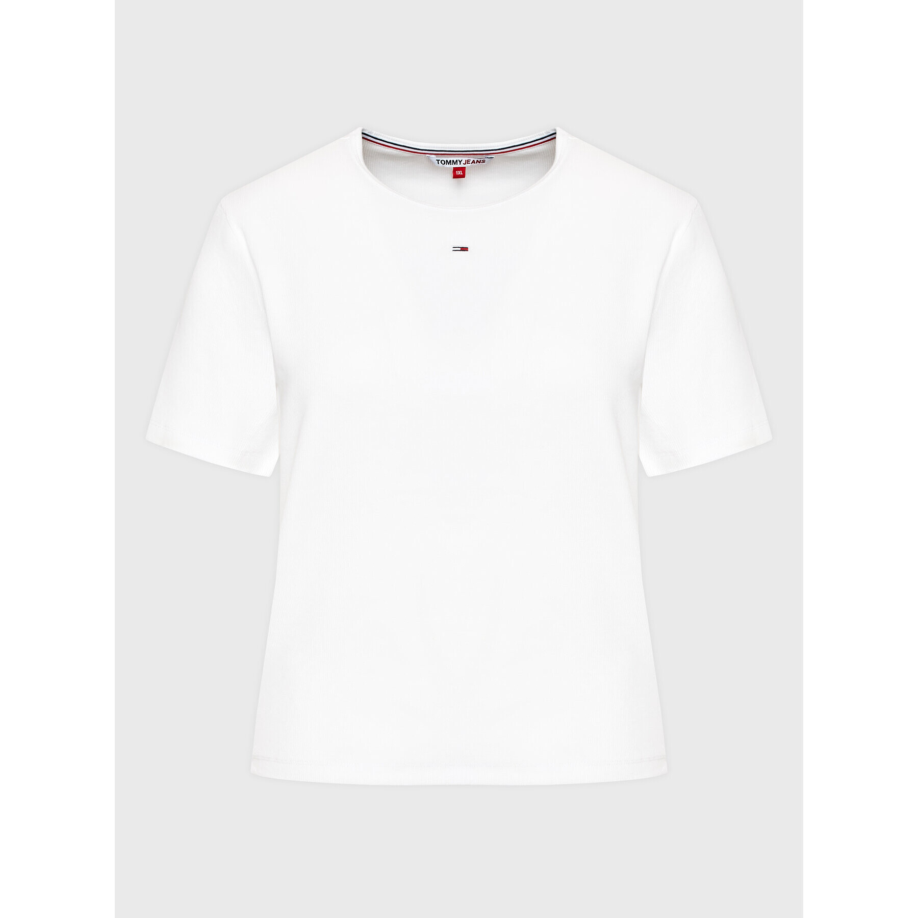 Tommy Jeans Curve T-Shirt Essential DW0DW15108 Bílá Regular Fit - Pepit.cz