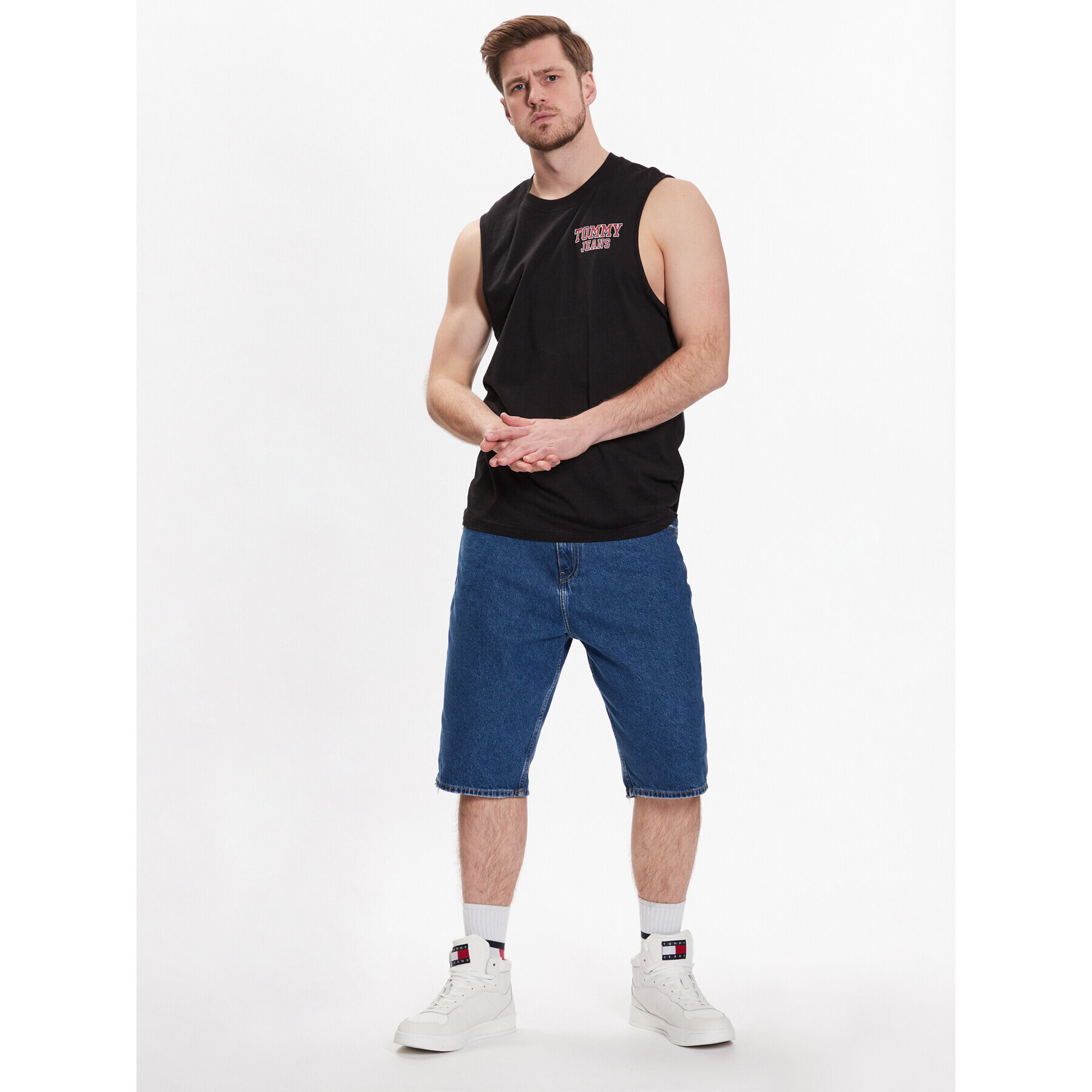 Tommy Jeans Džínové šortky Aiden DM0DM16154 Modrá Baggy Fit - Pepit.cz