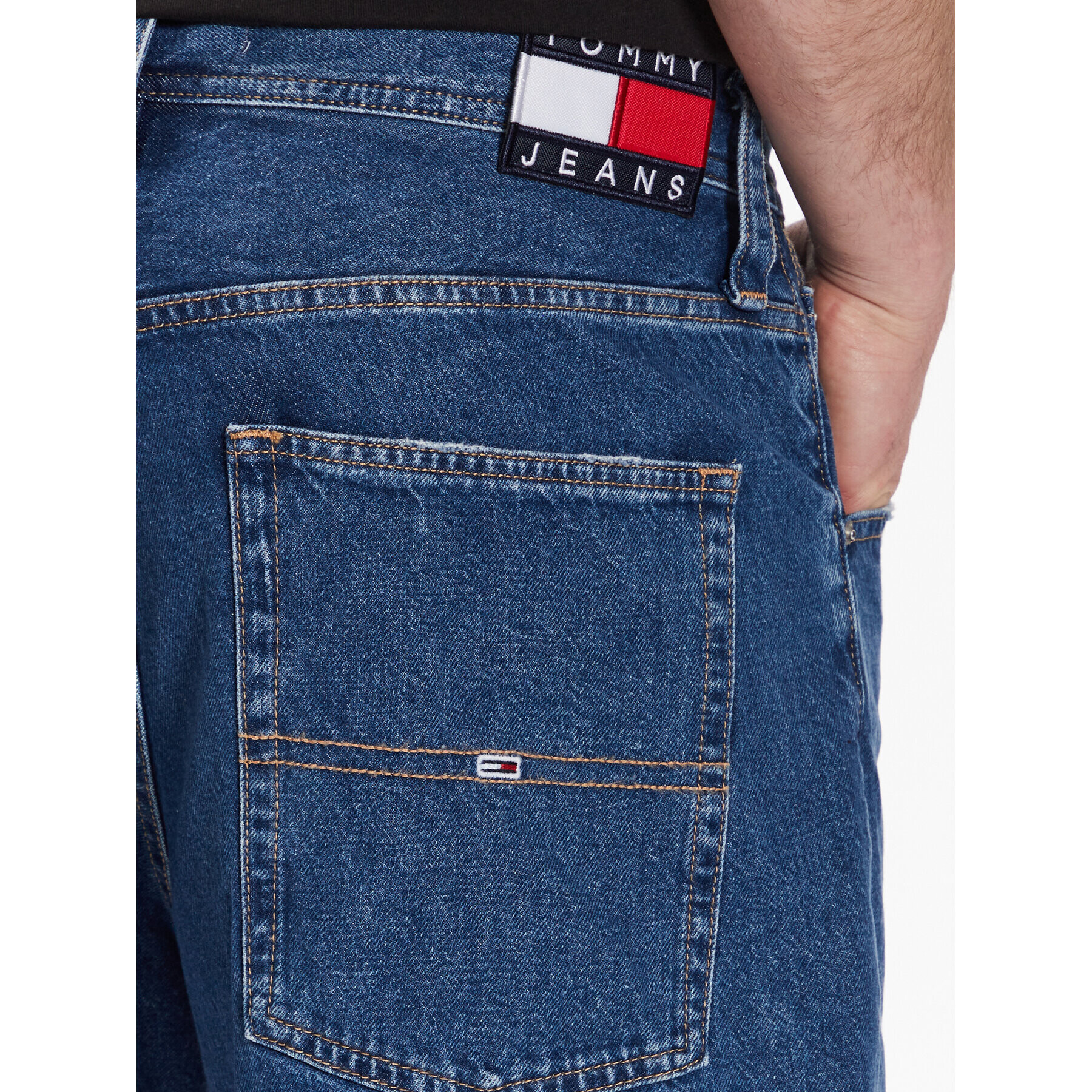 Tommy Jeans Džínové šortky Aiden DM0DM16154 Modrá Baggy Fit - Pepit.cz