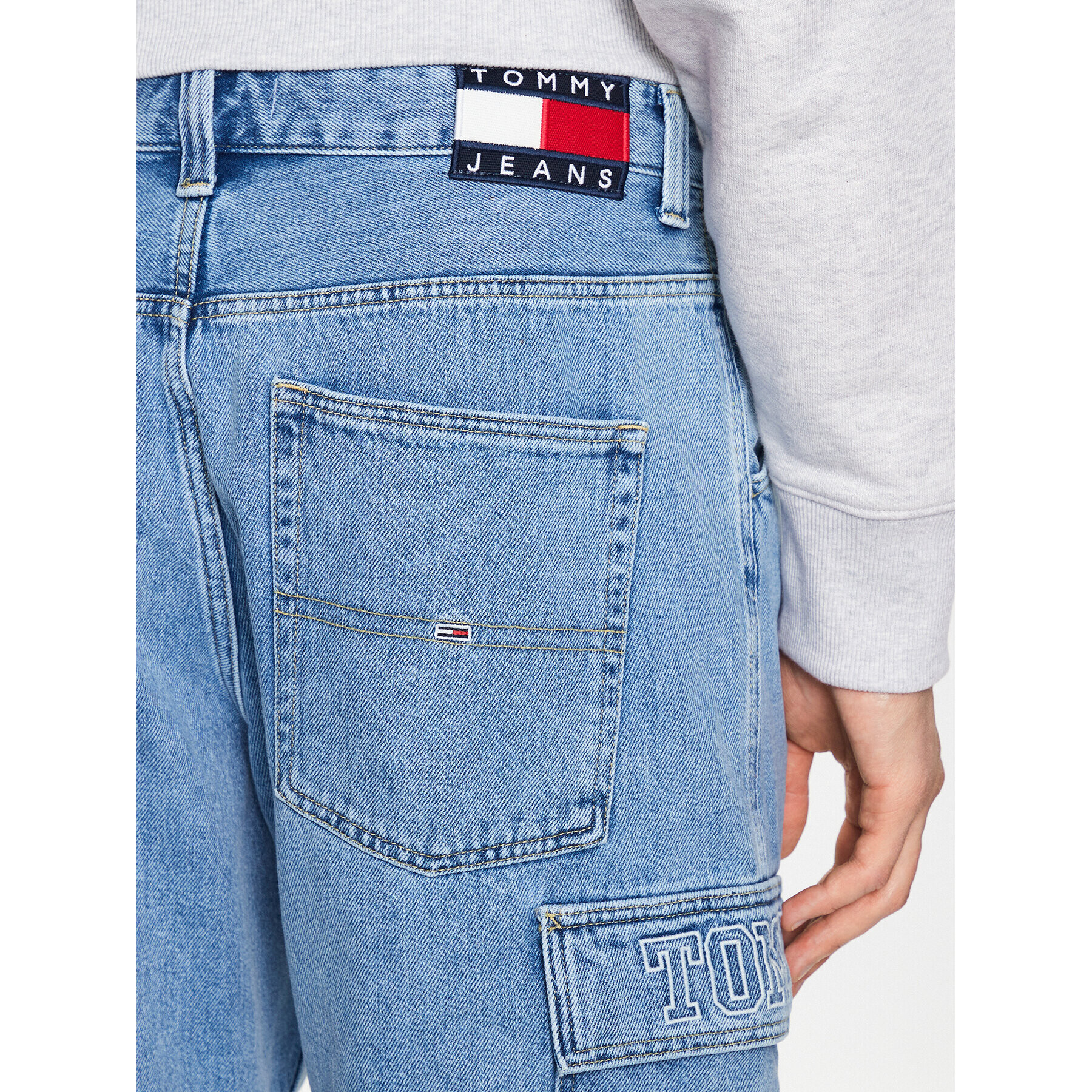 Tommy Jeans Džínové šortky Aiden DM0DM16411 Modrá Relaxed Fit - Pepit.cz