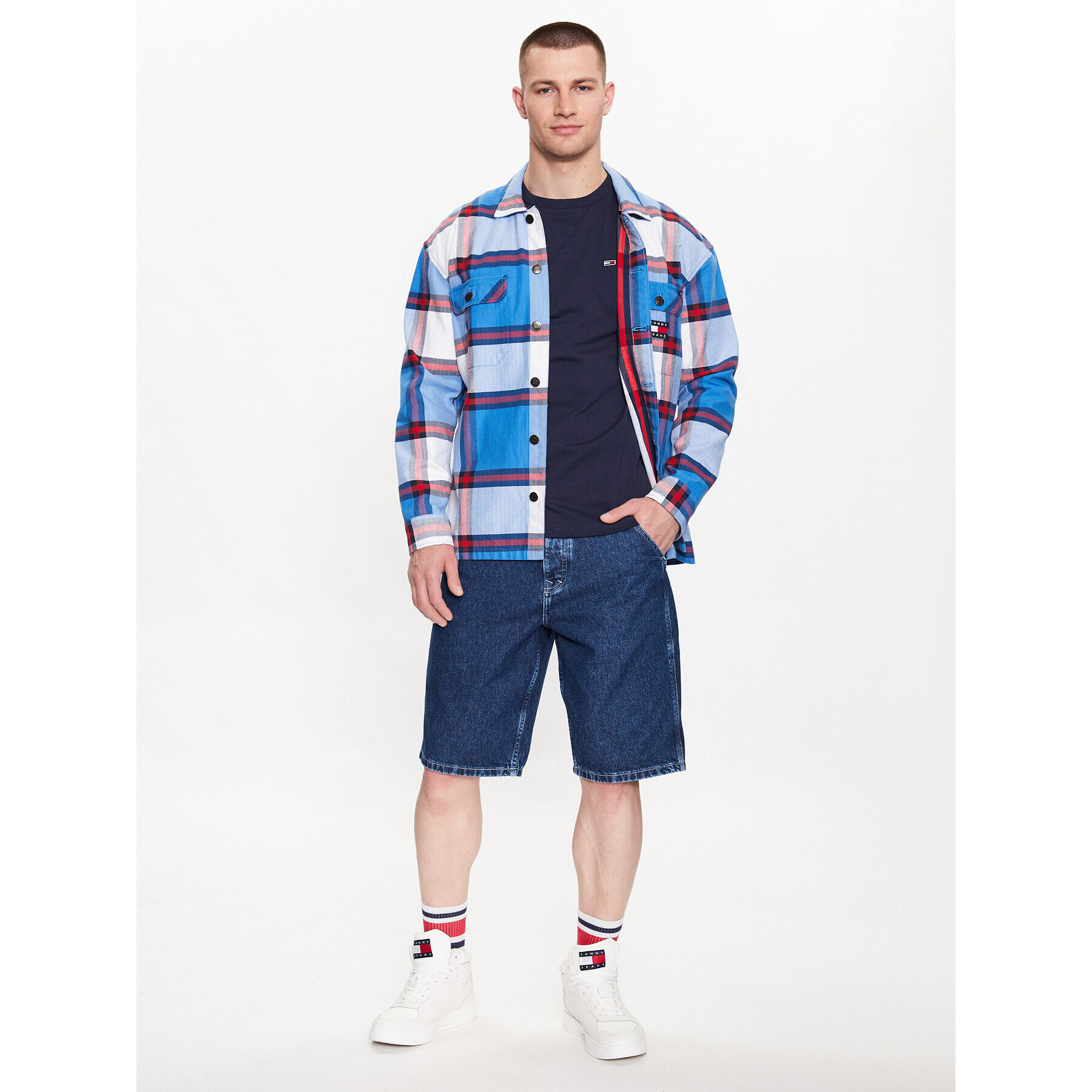 Tommy Jeans Džínové šortky Aiden DM0DM16752 Modrá Relaxed Fit - Pepit.cz