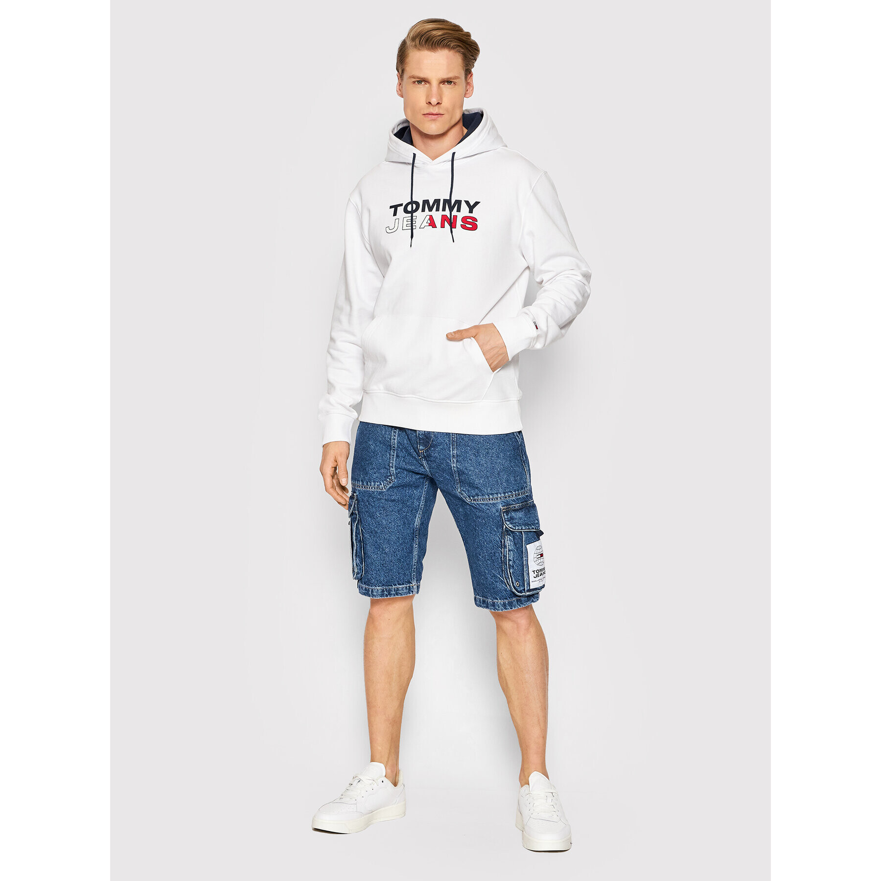 Tommy Jeans Džínové šortky Ethan DM0DM12733 Tmavomodrá Straight Fit - Pepit.cz