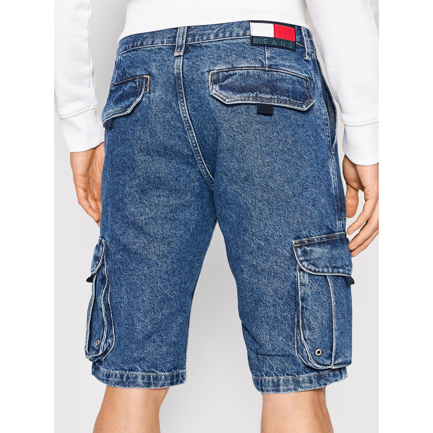 Tommy Jeans Džínové šortky Ethan DM0DM12733 Tmavomodrá Straight Fit - Pepit.cz