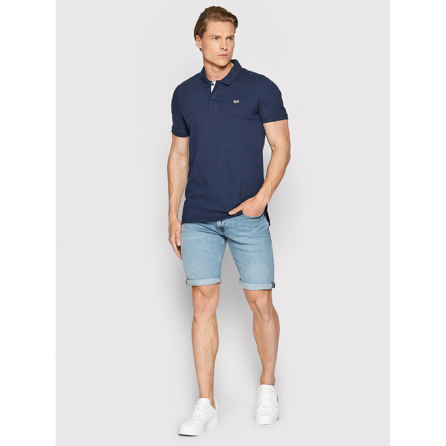 Tommy Jeans Džínové šortky Ronnie DM0DM12743 Modrá Relaxed Fit - Pepit.cz