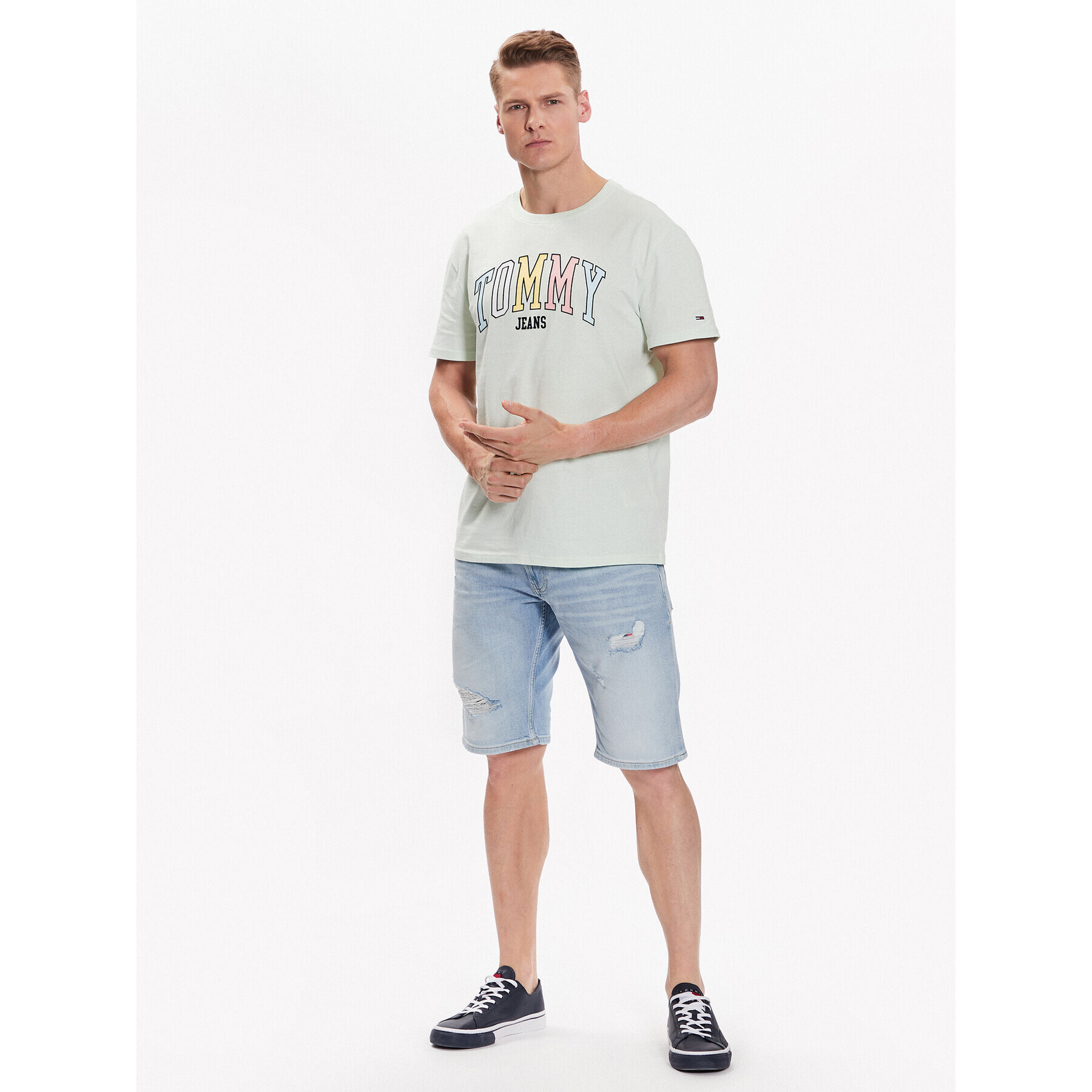 Tommy Jeans Džínové šortky Ronnie DM0DM16147 Modrá Relaxed Fit - Pepit.cz