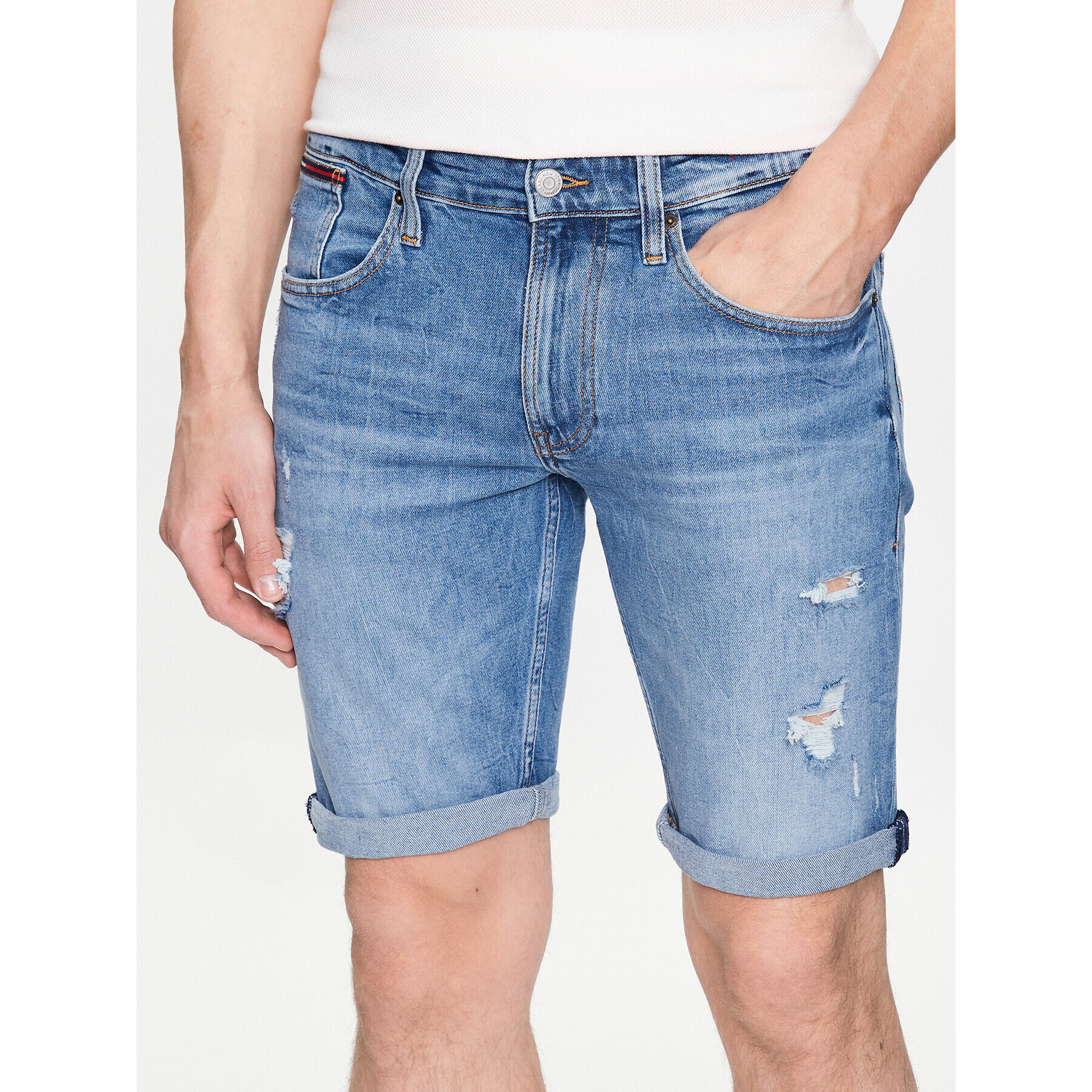 Tommy Jeans Džínové šortky Ronnie DM0DM16148 Modrá Relaxed Fit - Pepit.cz