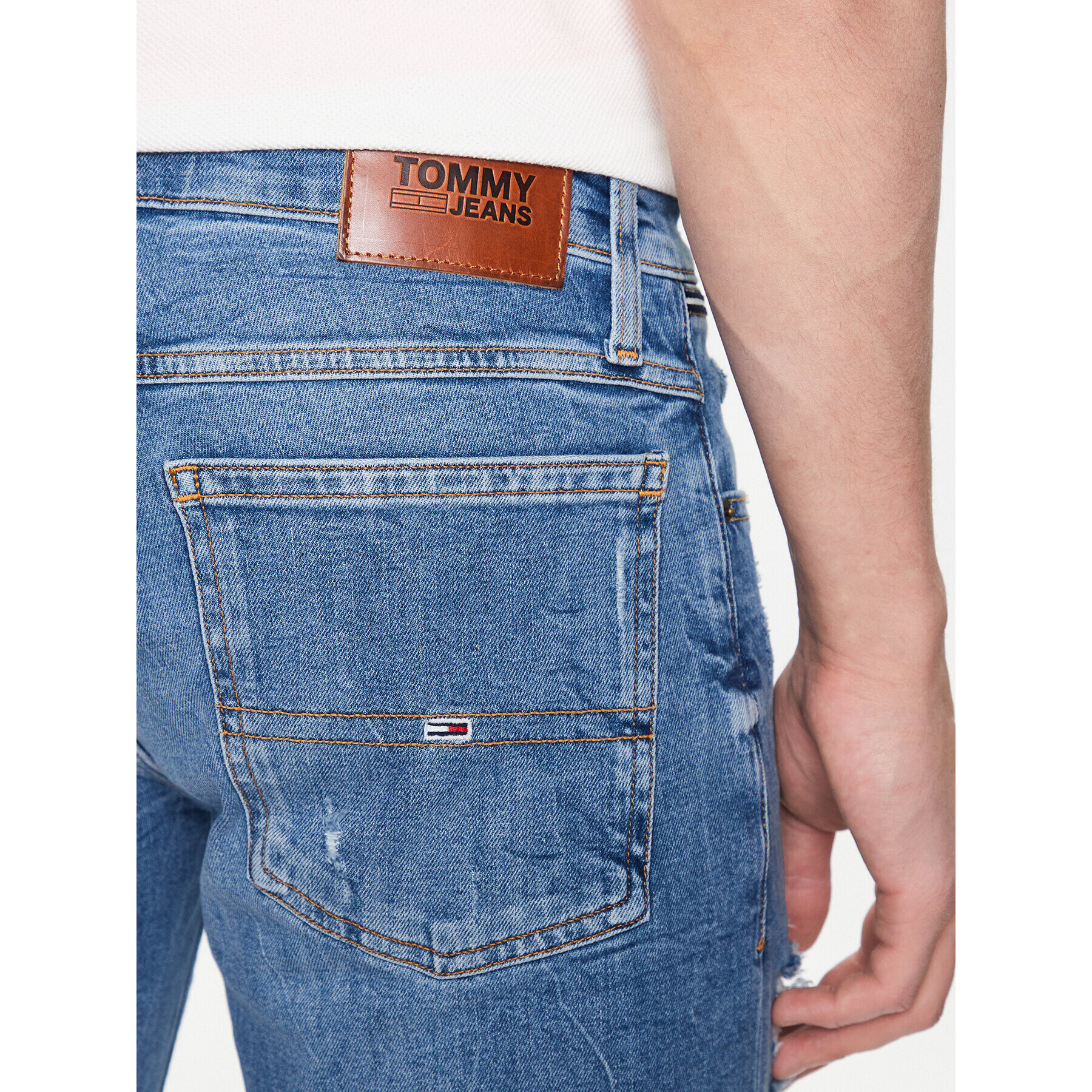 Tommy Jeans Džínové šortky Ronnie DM0DM16148 Modrá Relaxed Fit - Pepit.cz