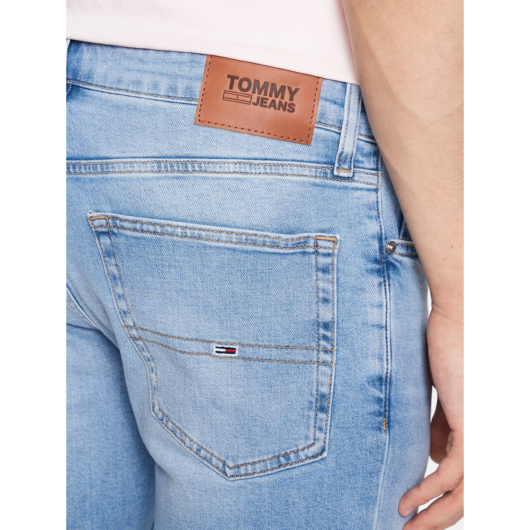 Tommy Jeans Džínové šortky Scanton DM0DM16151 Modrá Slim Fit - Pepit.cz