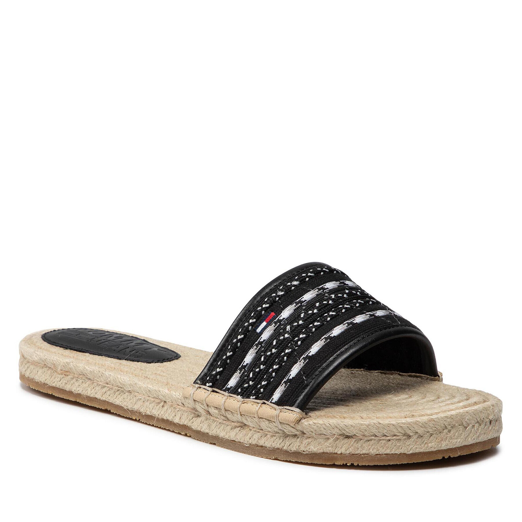 Tommy Jeans Espadrilky Colored Laces Flat Sandal EN0EN01438 Černá - Pepit.cz