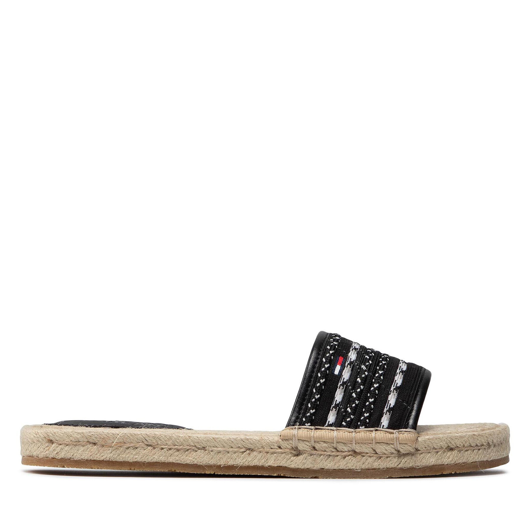 Tommy Jeans Espadrilky Colored Laces Flat Sandal EN0EN01438 Černá - Pepit.cz