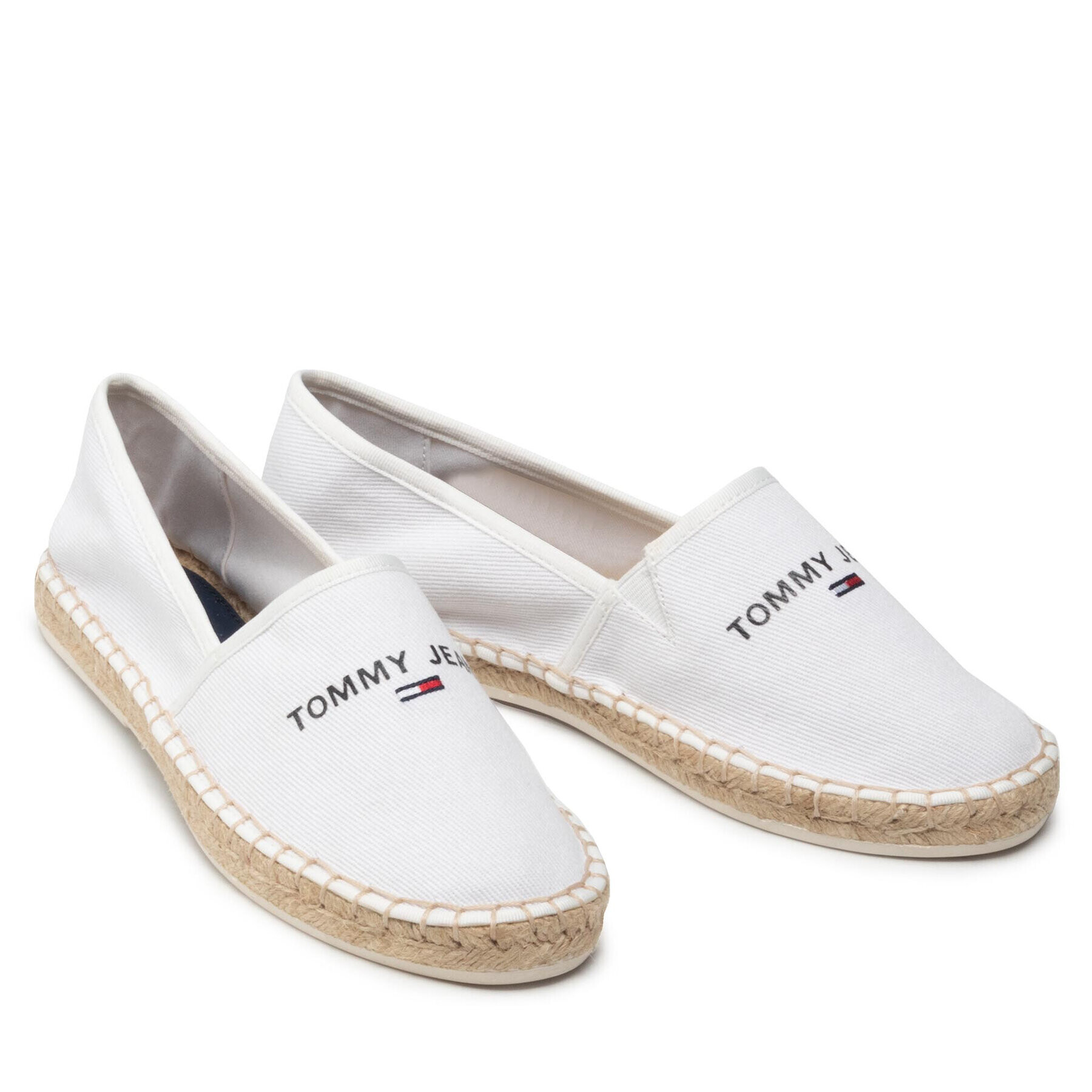 Tommy Jeans Espadrilky Espadrille EN0EN01815 Bílá - Pepit.cz