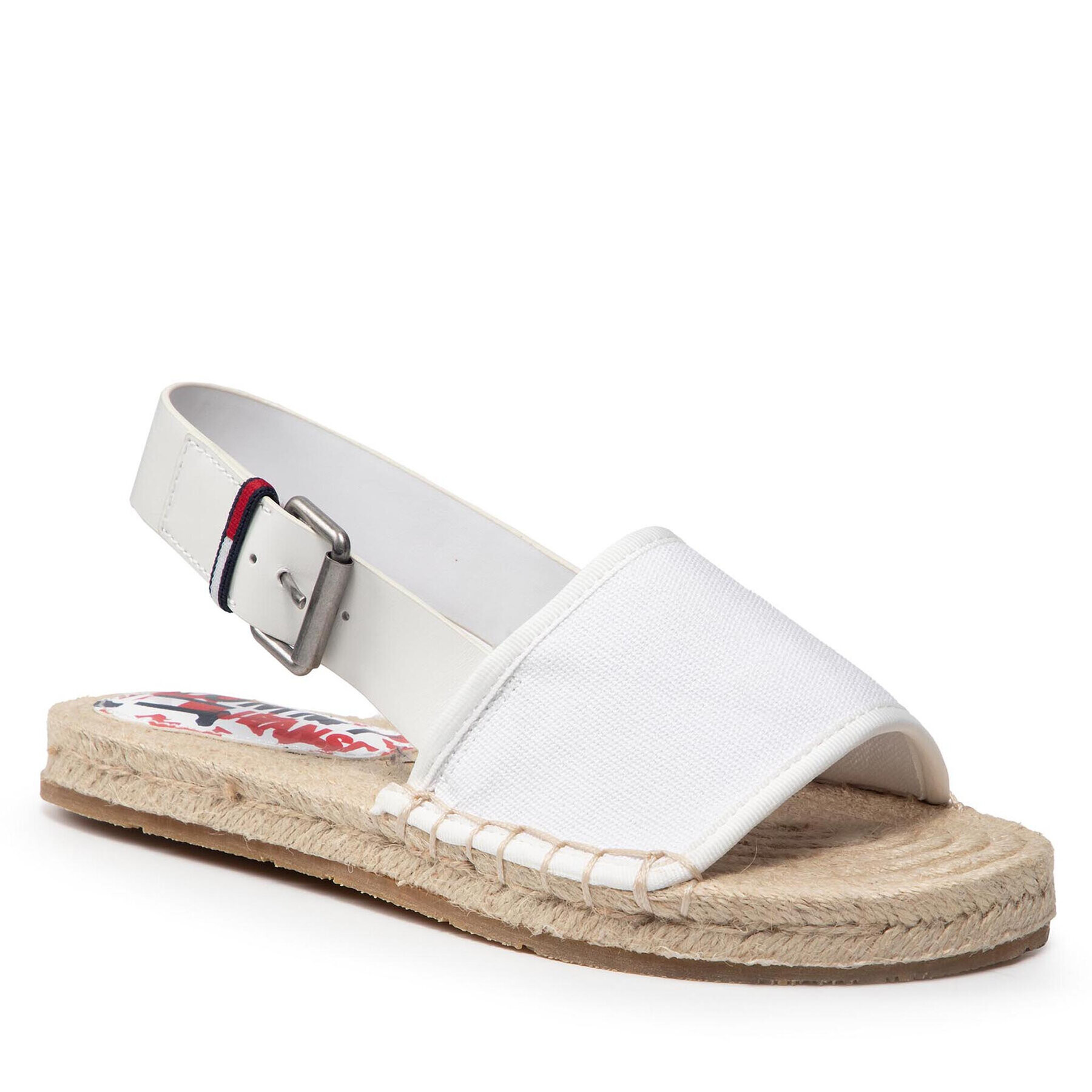 Tommy Jeans Espadrilky Essential Flat Sandal EN0EN01437 Bílá - Pepit.cz