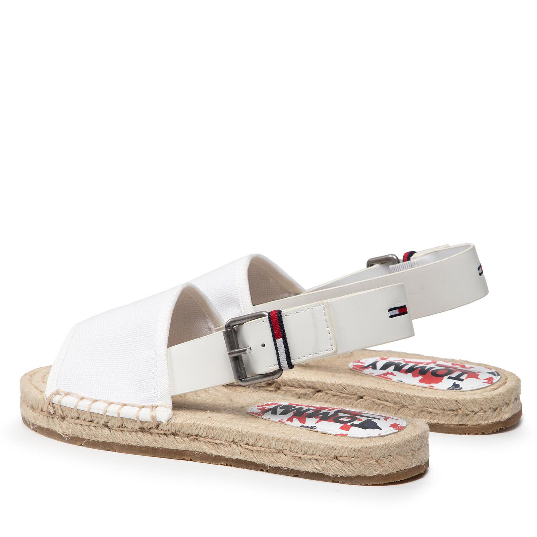 Tommy Jeans Espadrilky Essential Flat Sandal EN0EN01437 Bílá - Pepit.cz