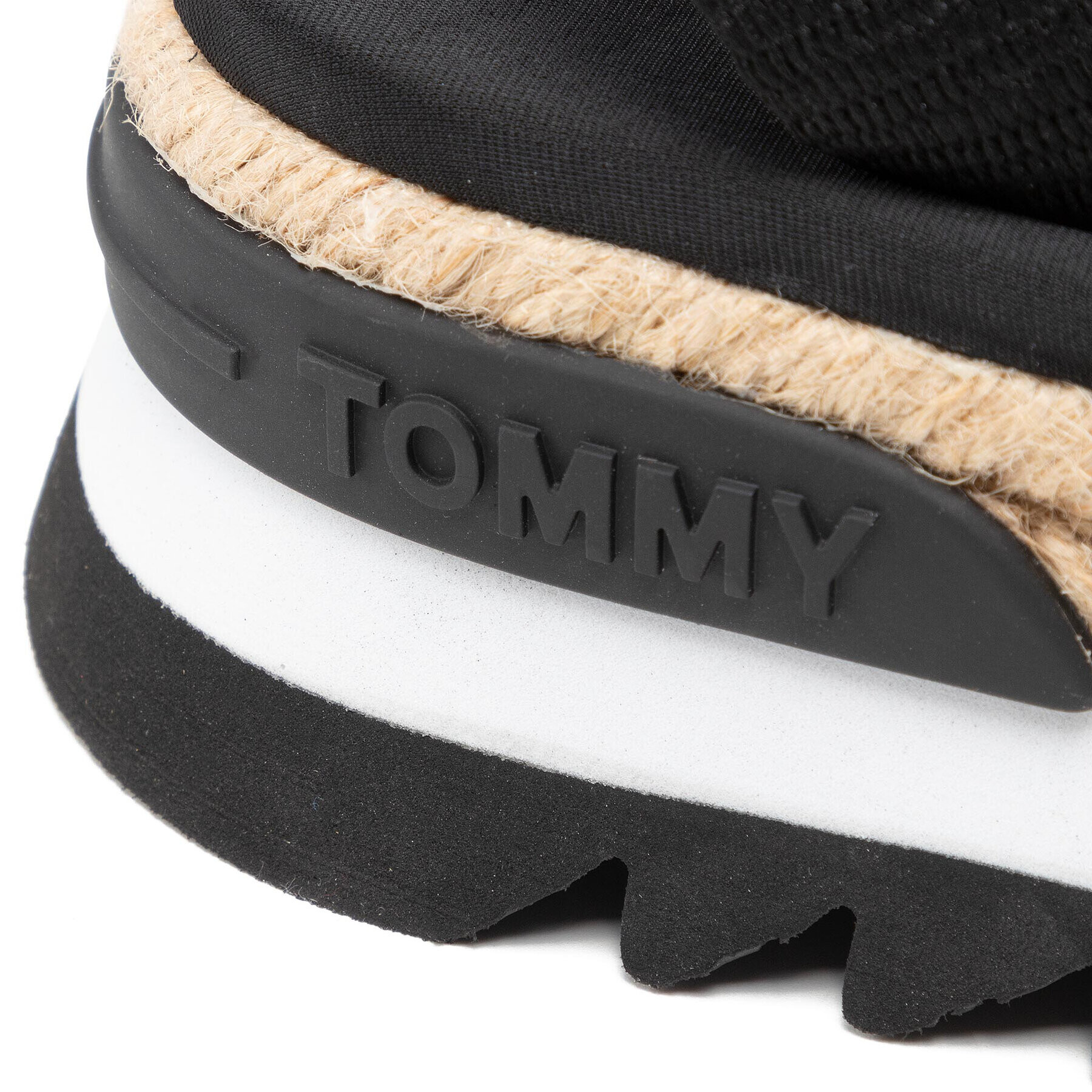 Tommy Jeans Espadrilky Rope Cleated Sandal EN0EN01804 Černá - Pepit.cz