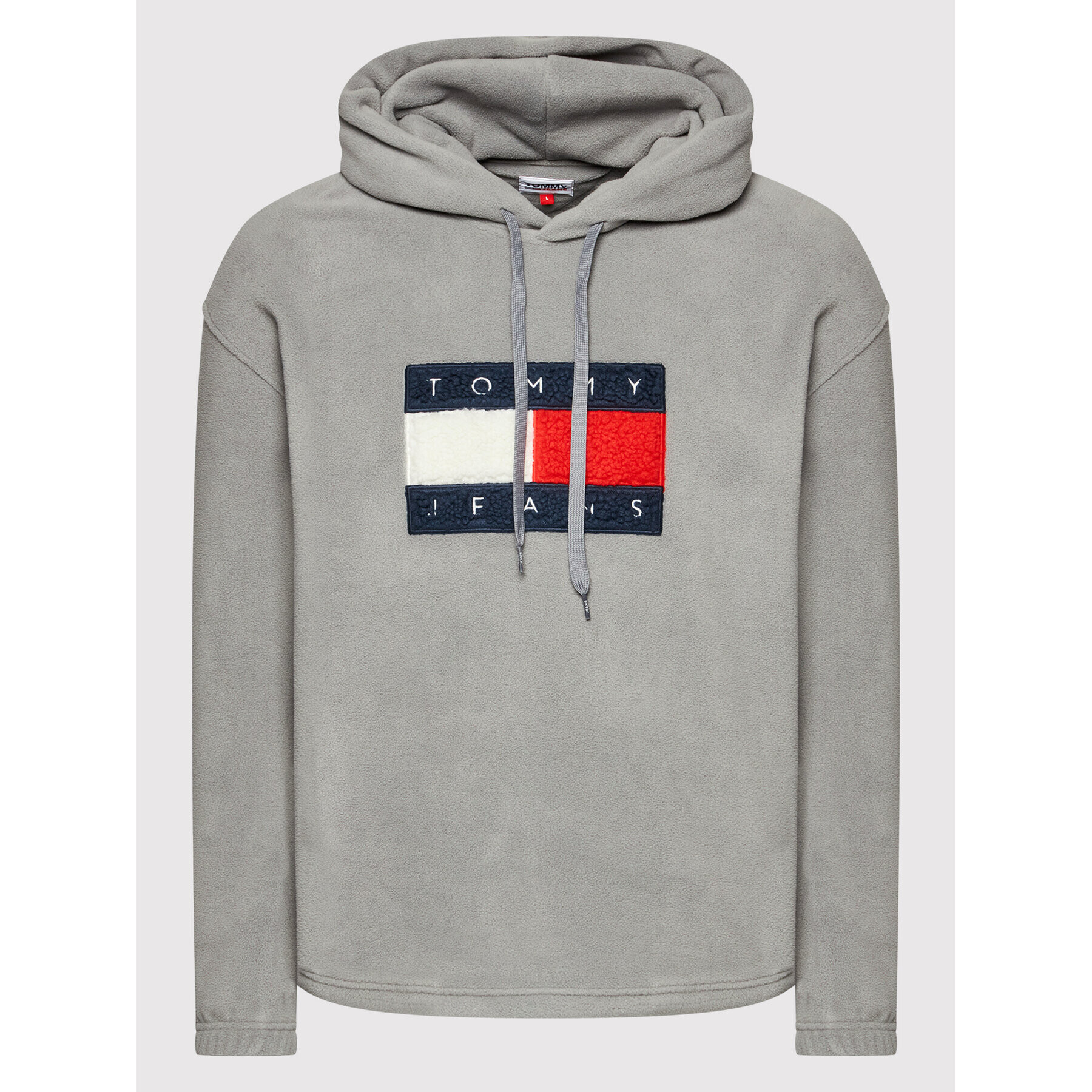 Tommy Jeans Fleecová mikina DM0DM12576 Šedá Relaxed Fit - Pepit.cz