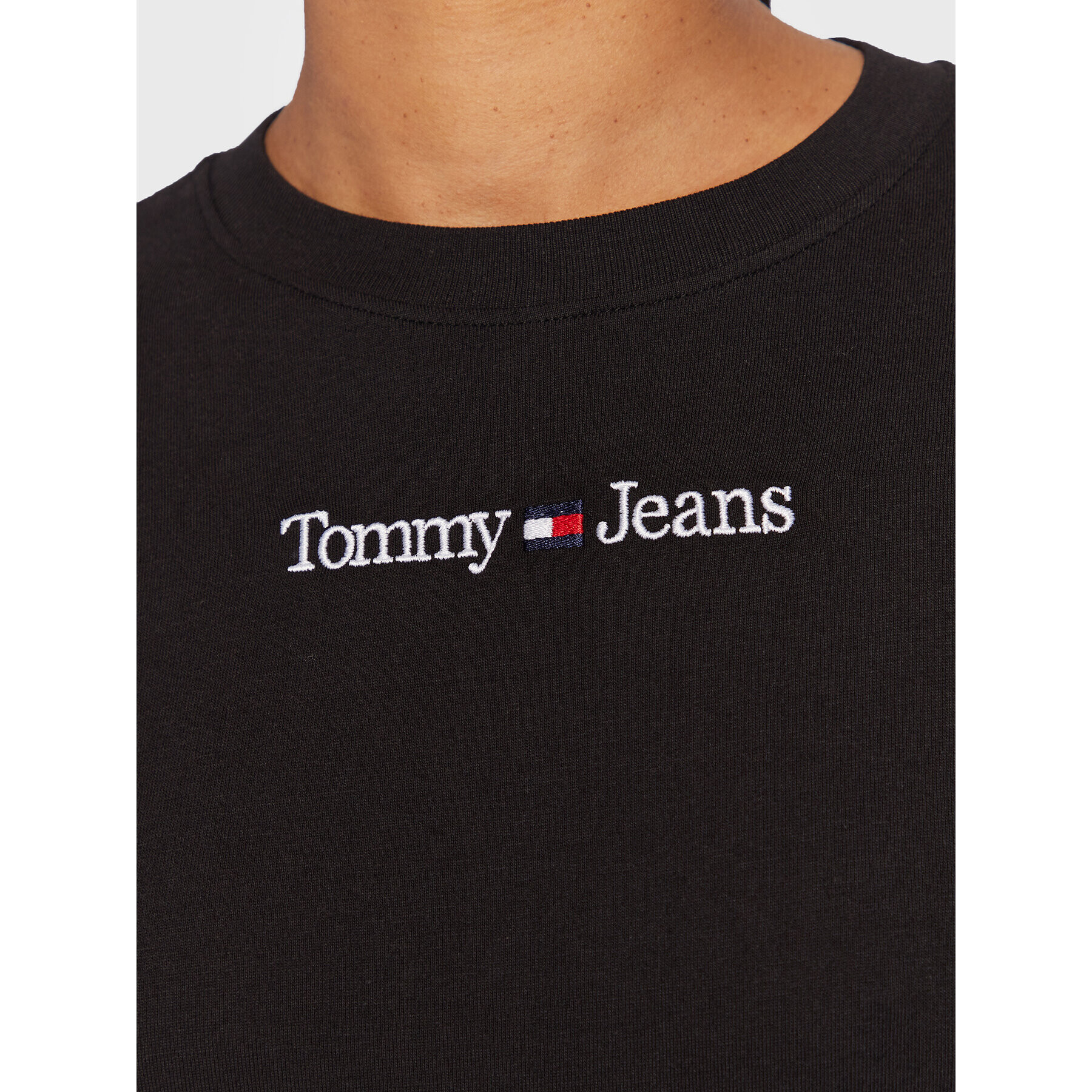 Tommy Jeans Halenka Baby Serif Linear DW0DW14363 Černá Regular Fit - Pepit.cz