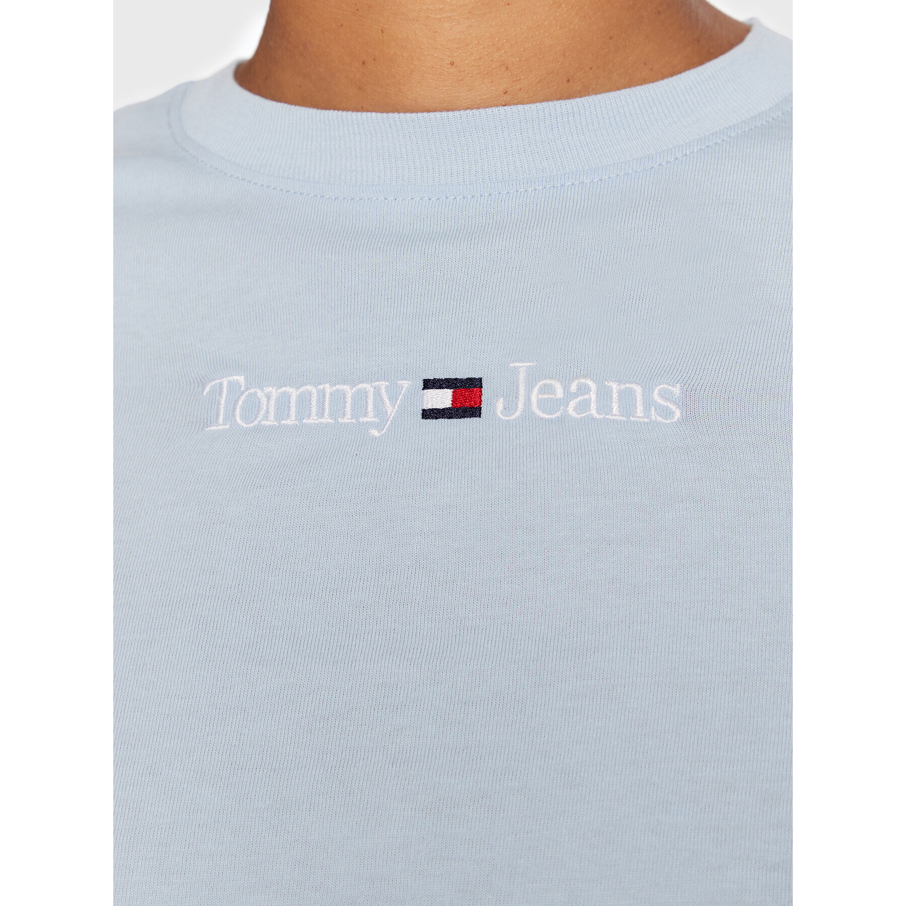 Tommy Jeans Halenka Baby Serif Linear DW0DW14363 Modrá Regular Fit - Pepit.cz