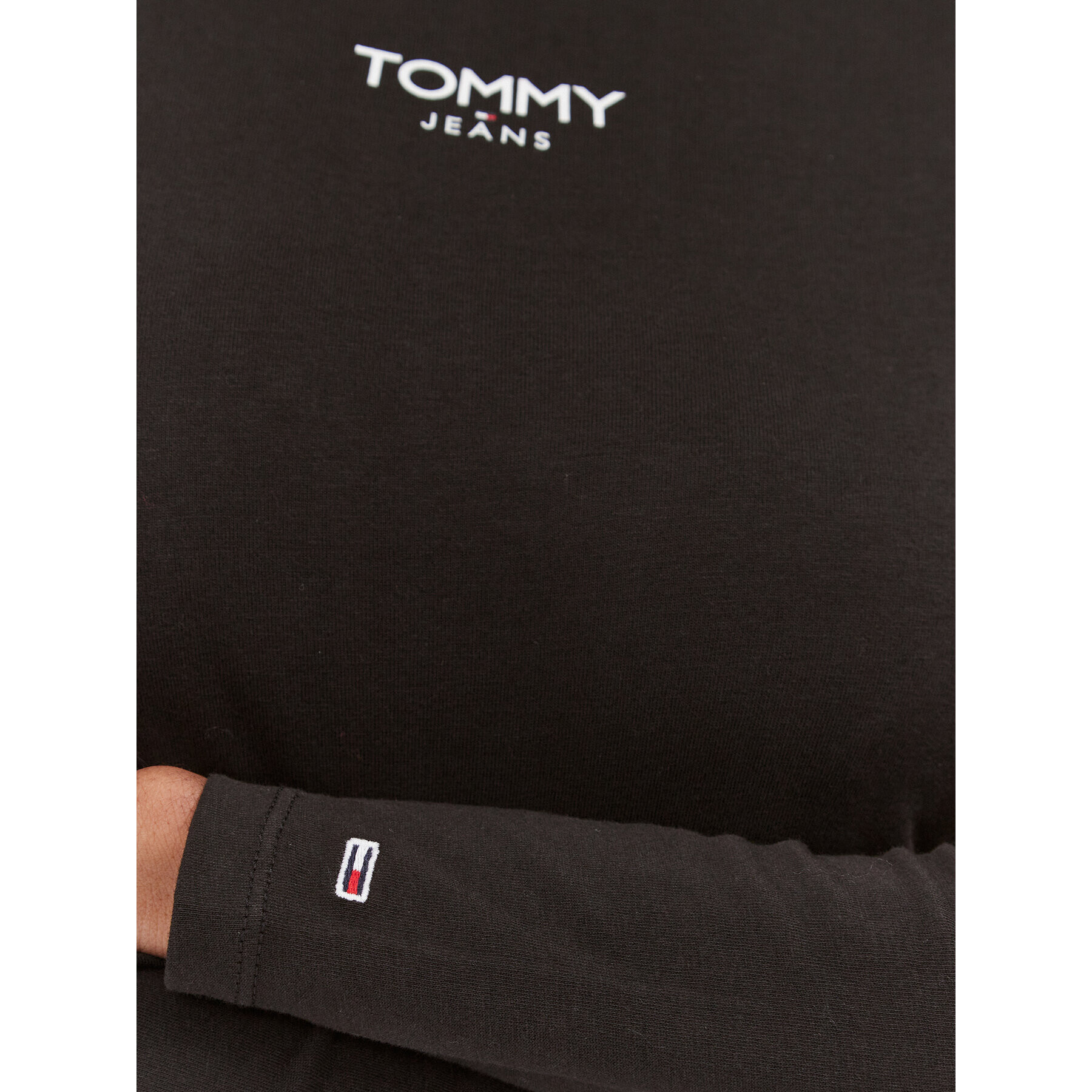 Tommy Jeans Halenka Bby Essential Logo DW0DW16438 Černá Slim Fit - Pepit.cz