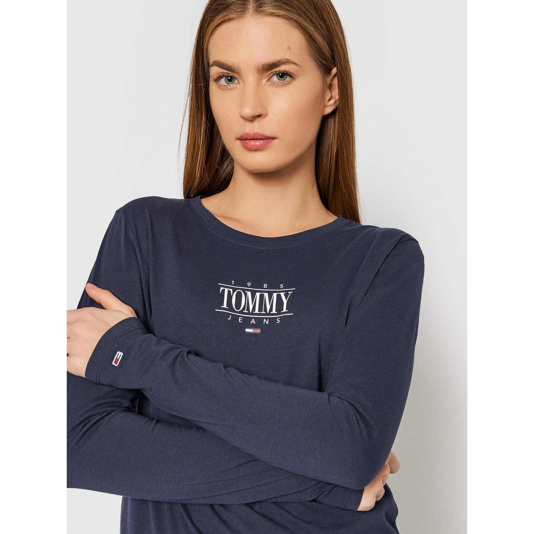 Tommy Jeans Halenka Essential DW0DW11237 Tmavomodrá Slim Fit - Pepit.cz