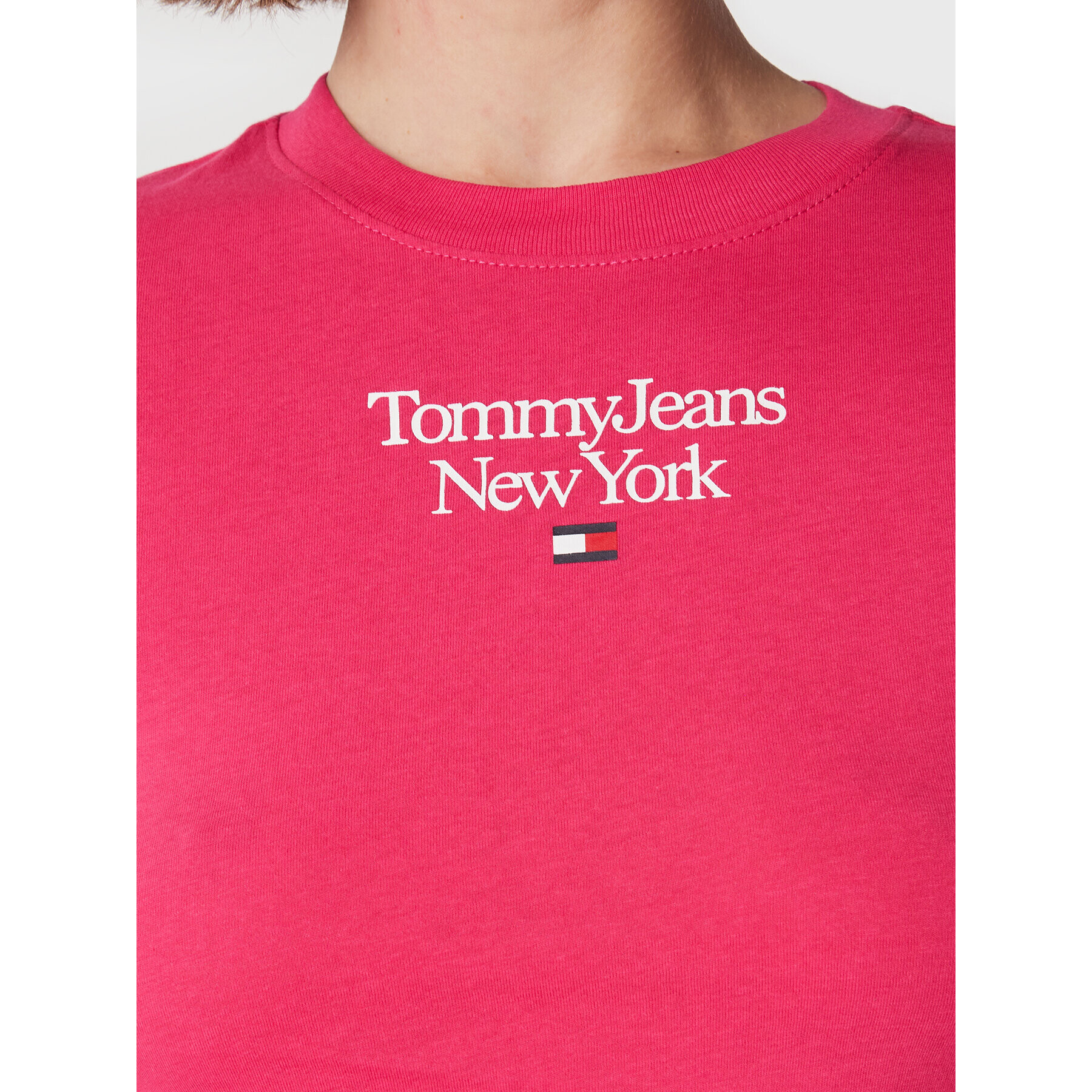 Tommy Jeans Halenka Essential Logo DW0DW14900 Růžová Slim Fit - Pepit.cz