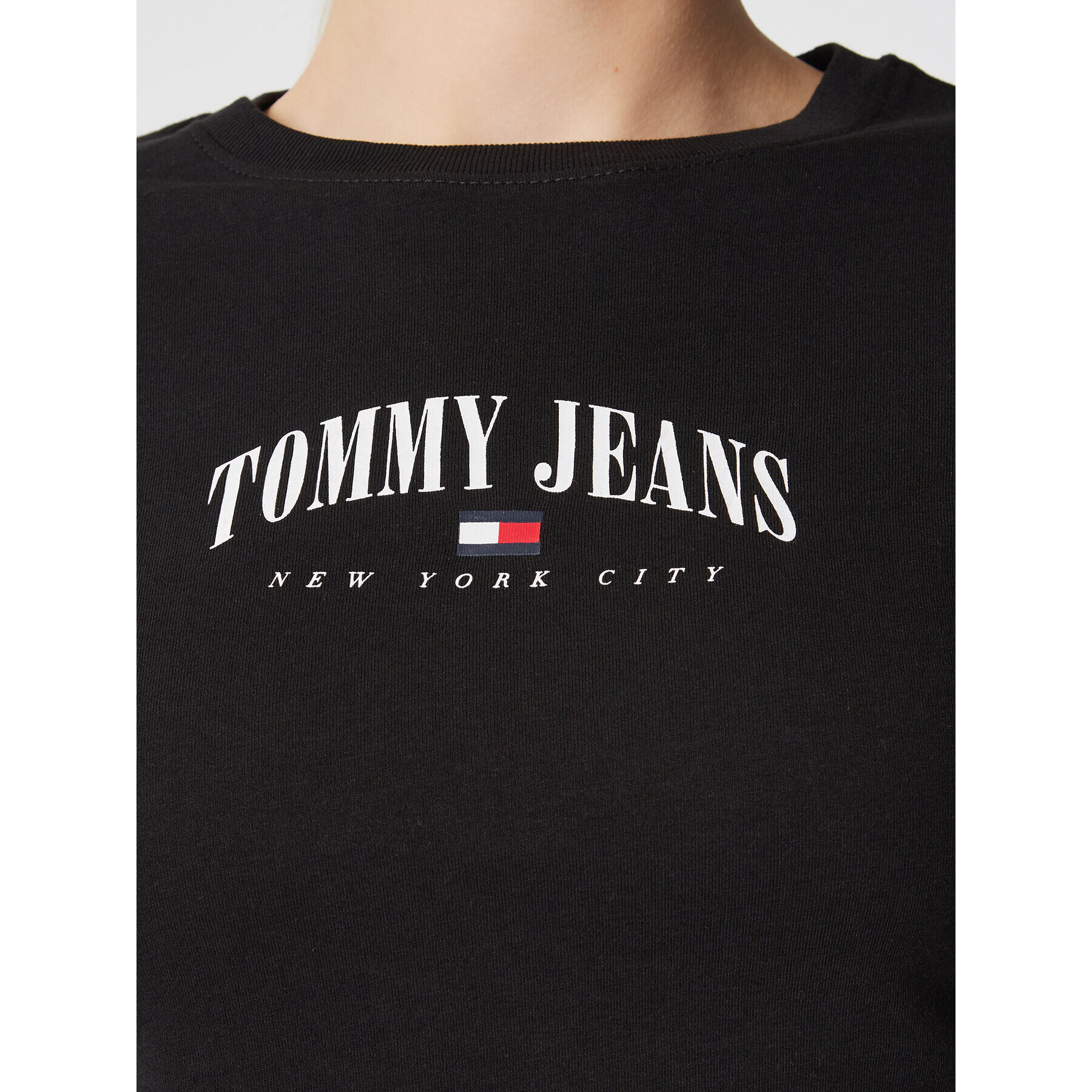 Tommy Jeans Halenka Essential Logo DW0DW14911 Černá Regular Fit - Pepit.cz