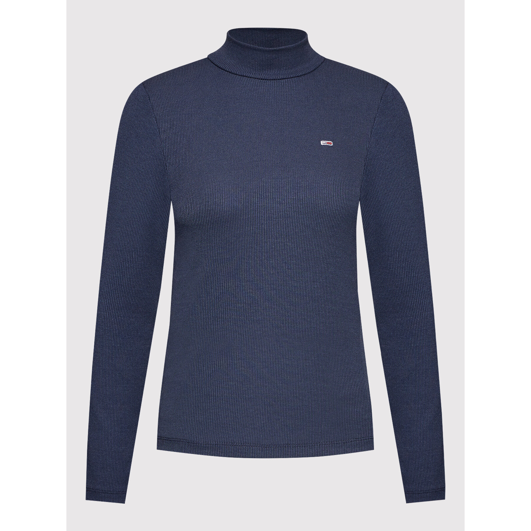 Tommy Jeans Halenka Rib Mock Neck DW0DW12014 Tmavomodrá Slim Fit - Pepit.cz