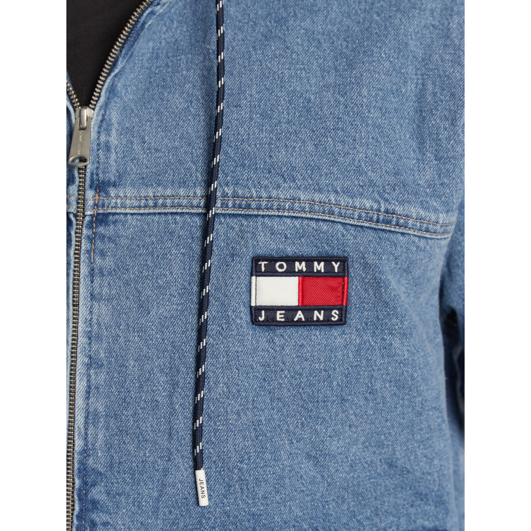 Tommy Jeans Jeansová bunda Sherpa DM0DM14867 Modrá Regular Fit - Pepit.cz