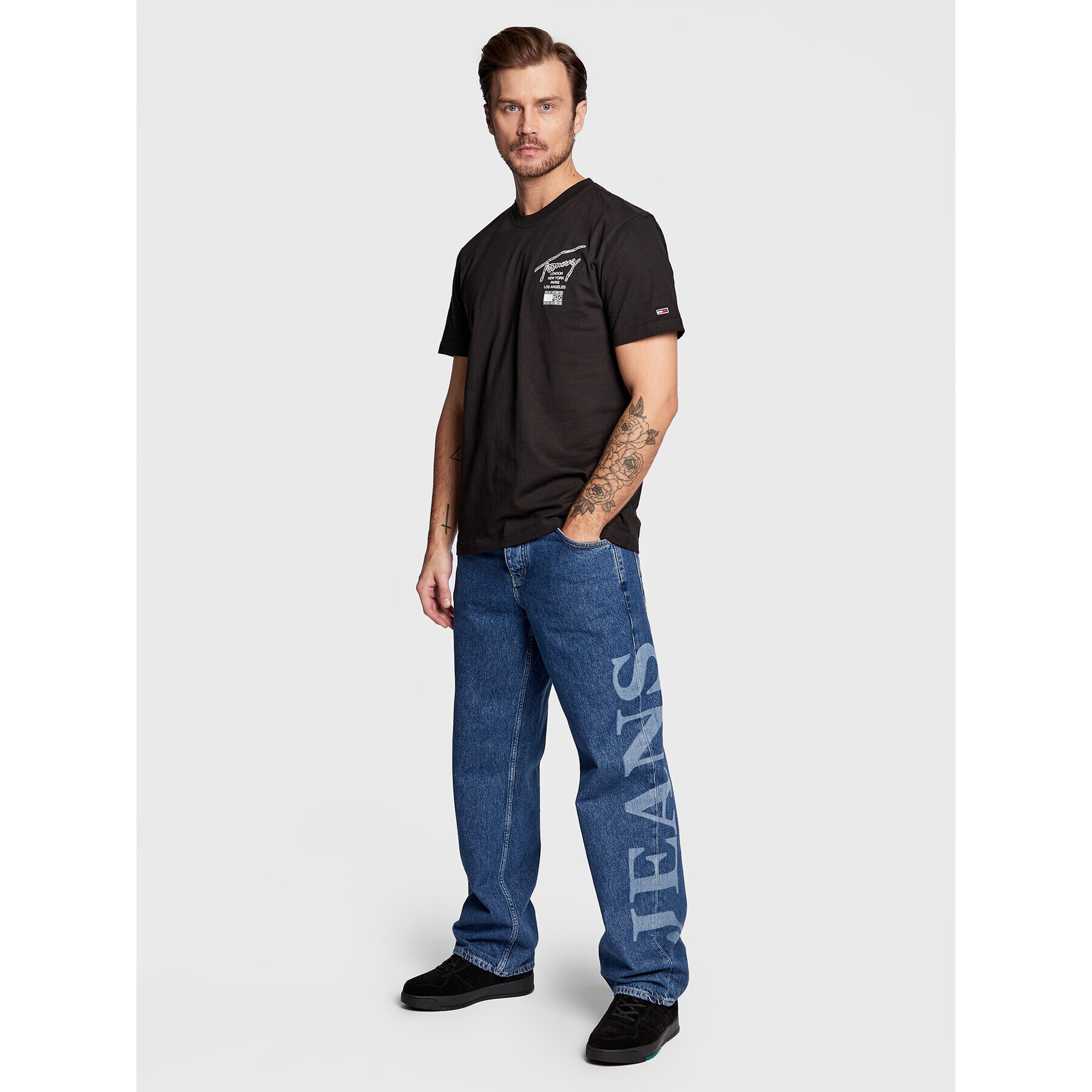 Tommy Jeans Jeansy Aiden DM0DM15603 Modrá Baggy Fit - Pepit.cz