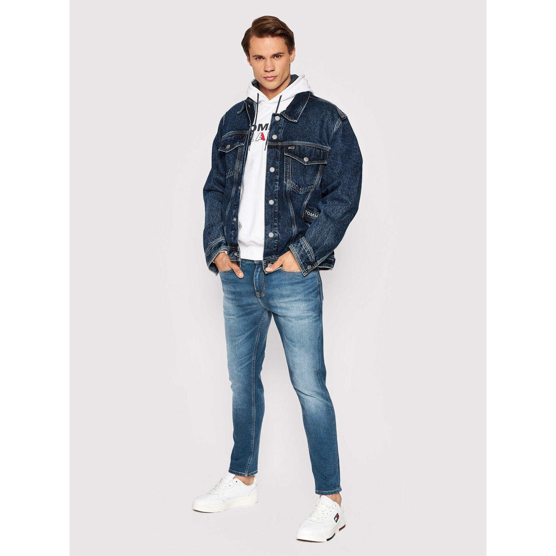 Tommy Jeans Jeansy Austin DM0DM09550 Modrá Slim Fit - Pepit.cz