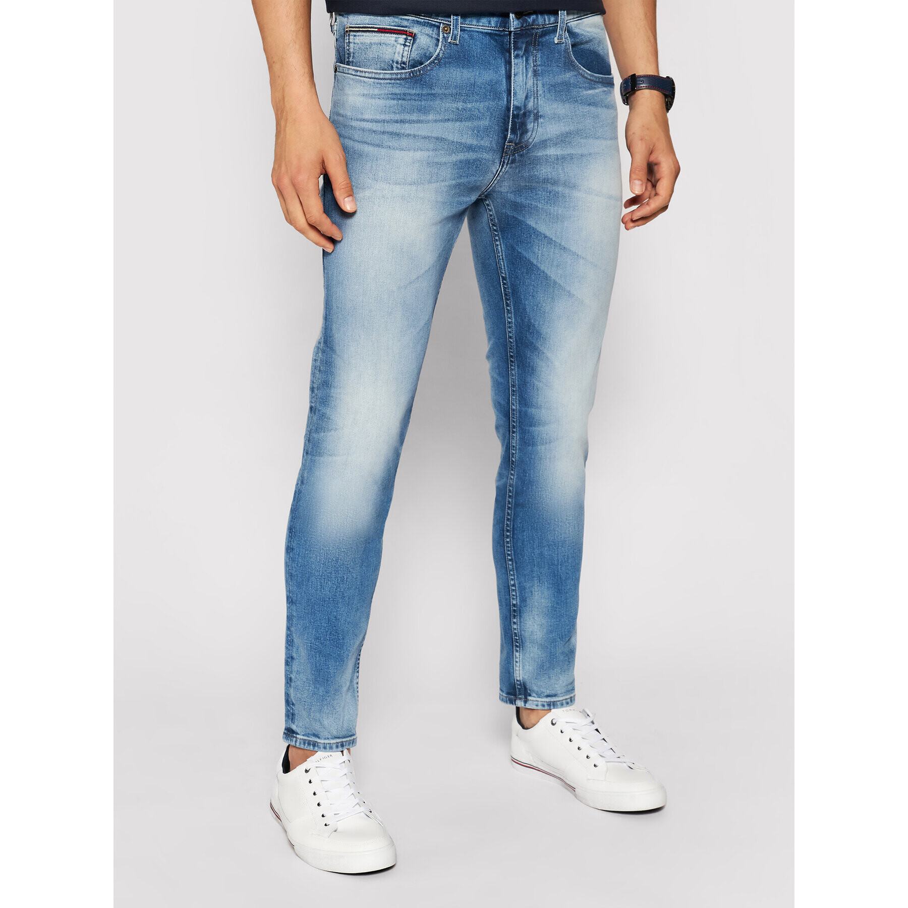 Tommy Jeans Jeansy Austin DM0DM09555 Modrá Slim Fit - Pepit.cz