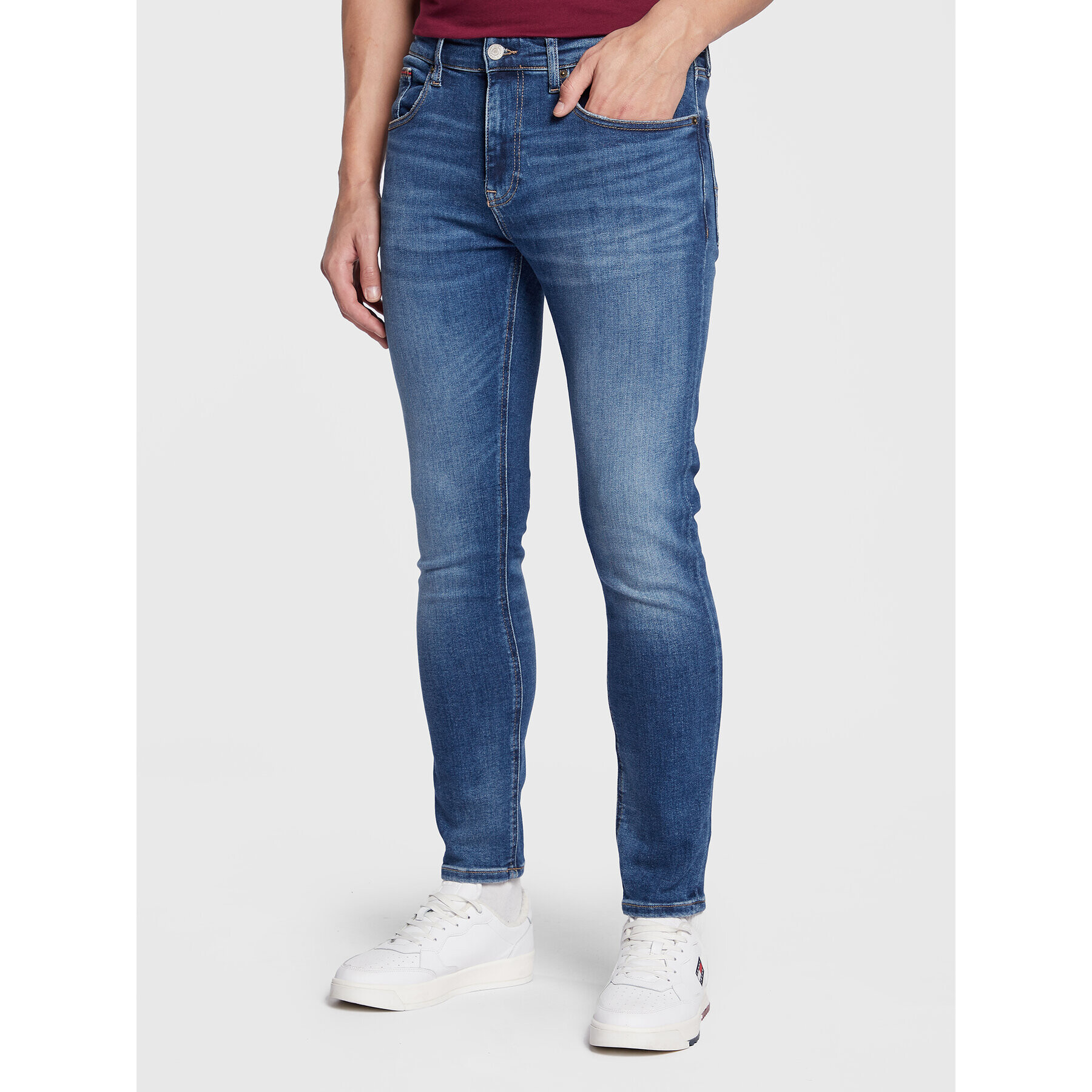 Tommy Jeans Jeansy Austin DM0DM14857 Modrá Slim Fit - Pepit.cz