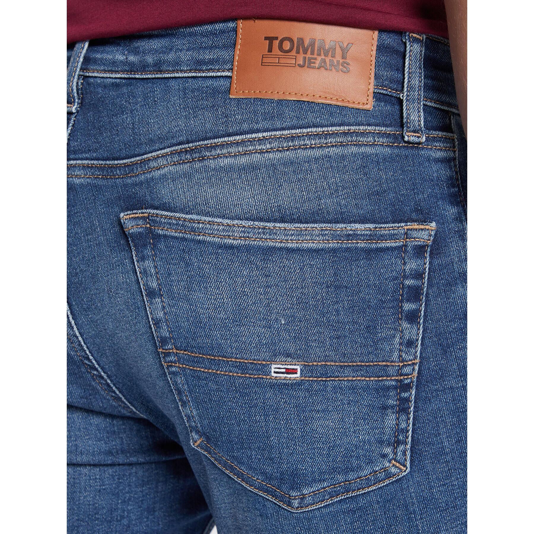 Tommy Jeans Jeansy Austin DM0DM14857 Modrá Slim Fit - Pepit.cz