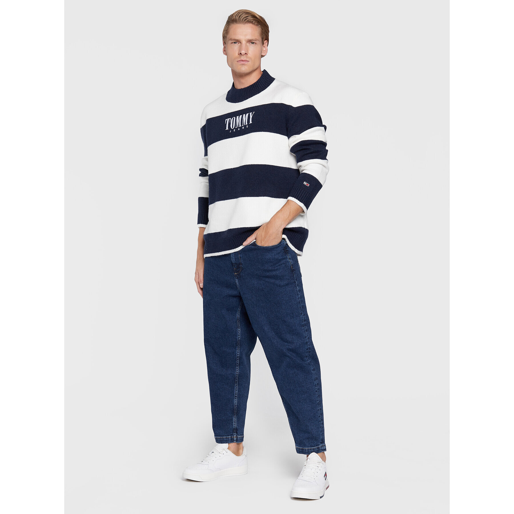 Tommy Jeans Jeansy Bax DM0DM13692 Tmavomodrá Relaxed Fit - Pepit.cz