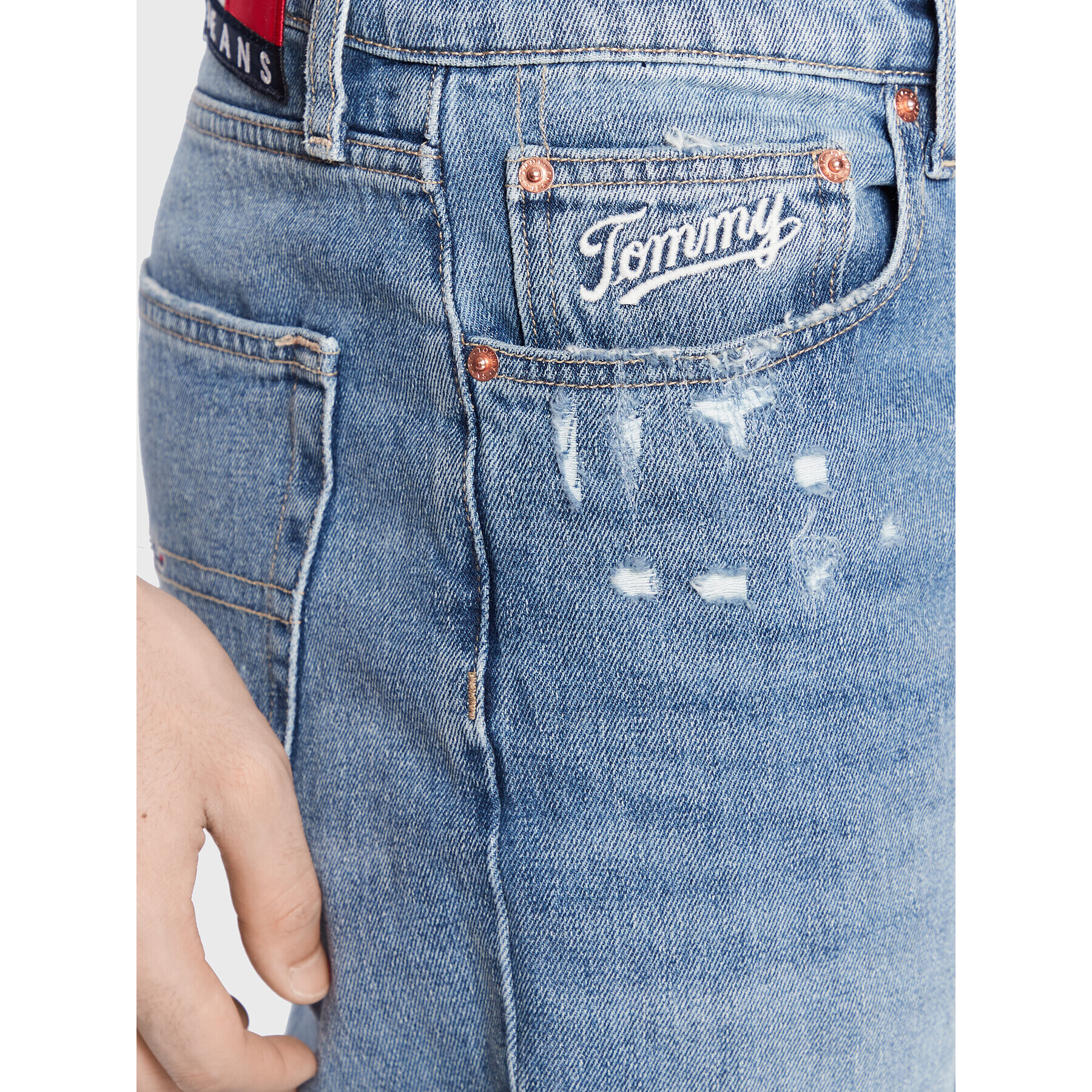 Tommy Jeans Jeansy Dad DM0DM15601 Modrá Regular Fit - Pepit.cz