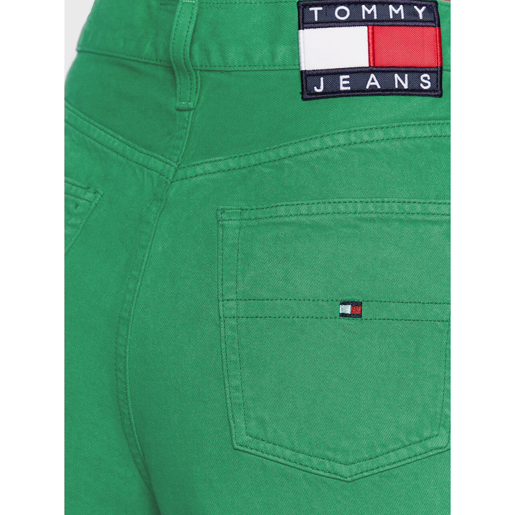 Tommy Jeans Jeansy DW0DW14221 Zelená Straight Fit - Pepit.cz