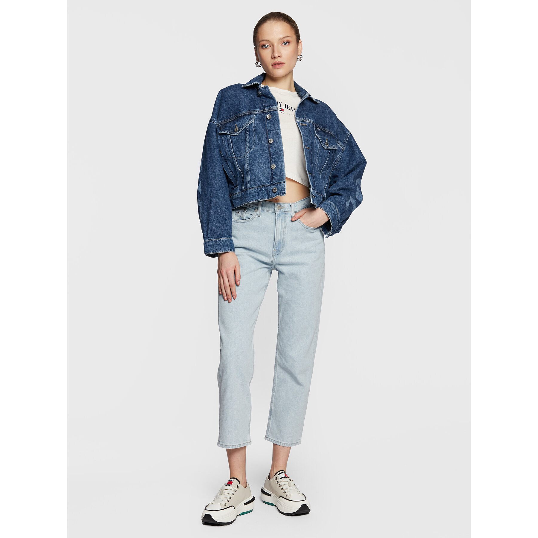 Tommy Jeans Jeansy Harper DW0DW14776 Modrá Straight Fit - Pepit.cz