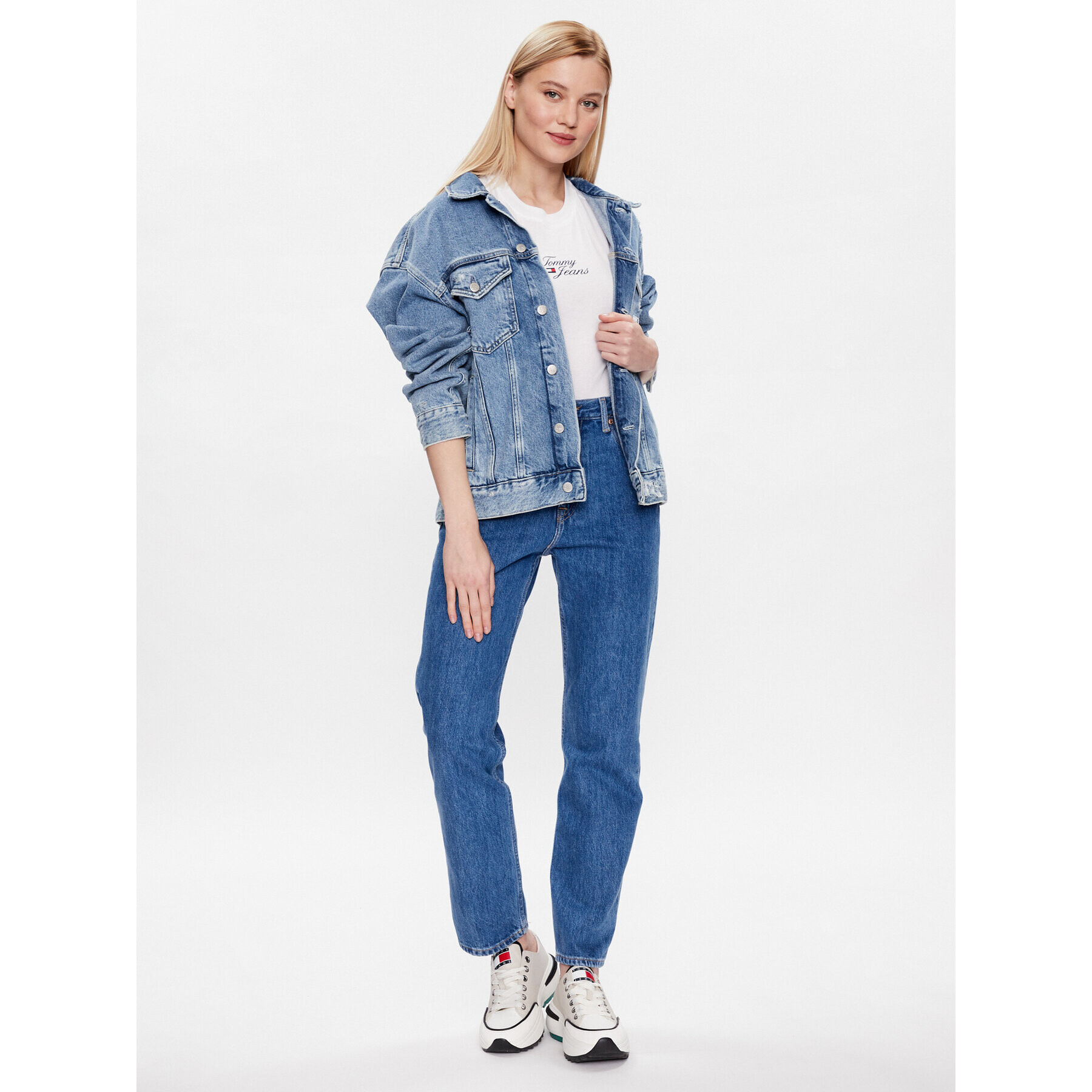 Tommy Jeans Jeansy Julie DW0DW15738 Modrá Straight Fit - Pepit.cz