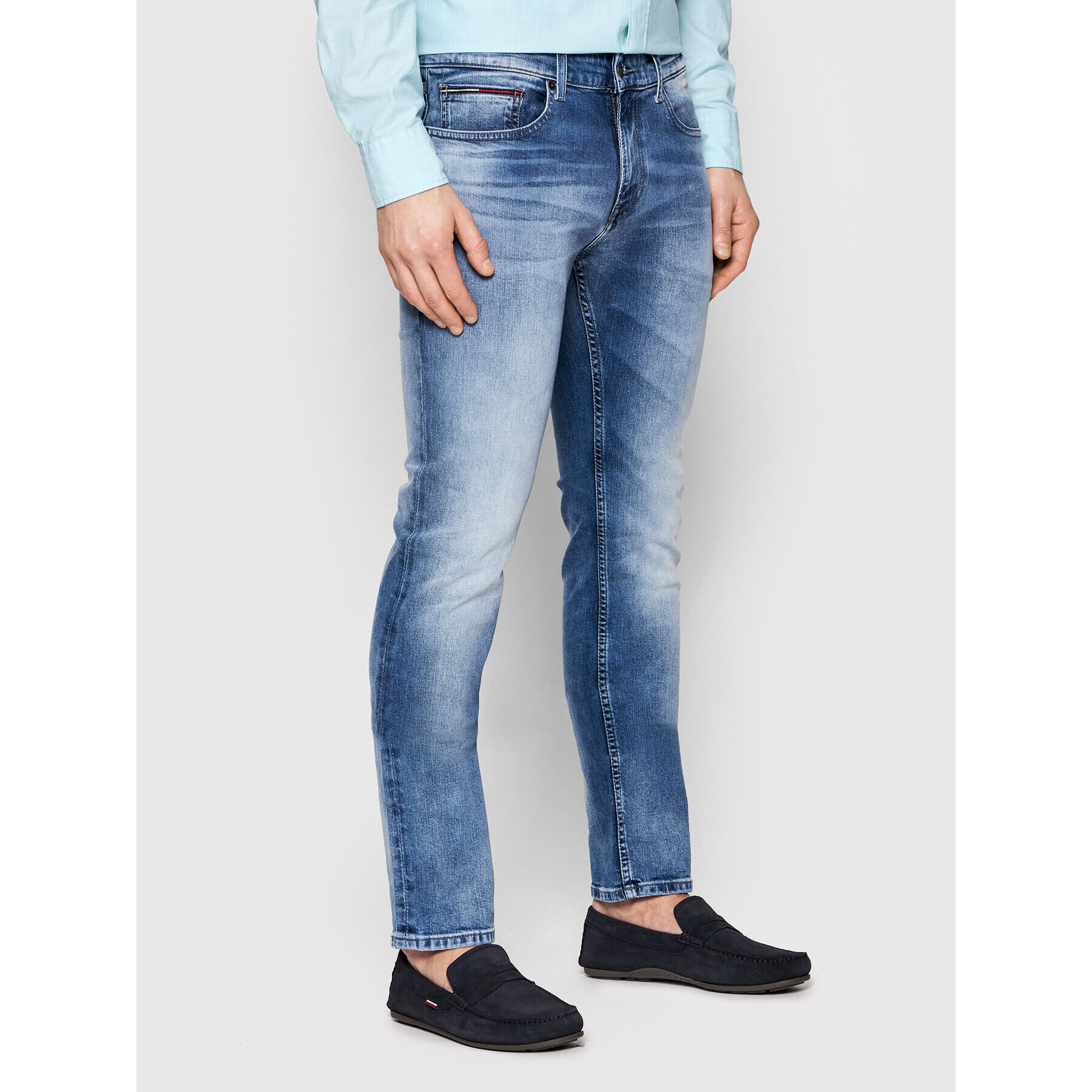 Tommy Jeans Jeansy Scanton DM0DM09554 Modrá Slim Fit - Pepit.cz