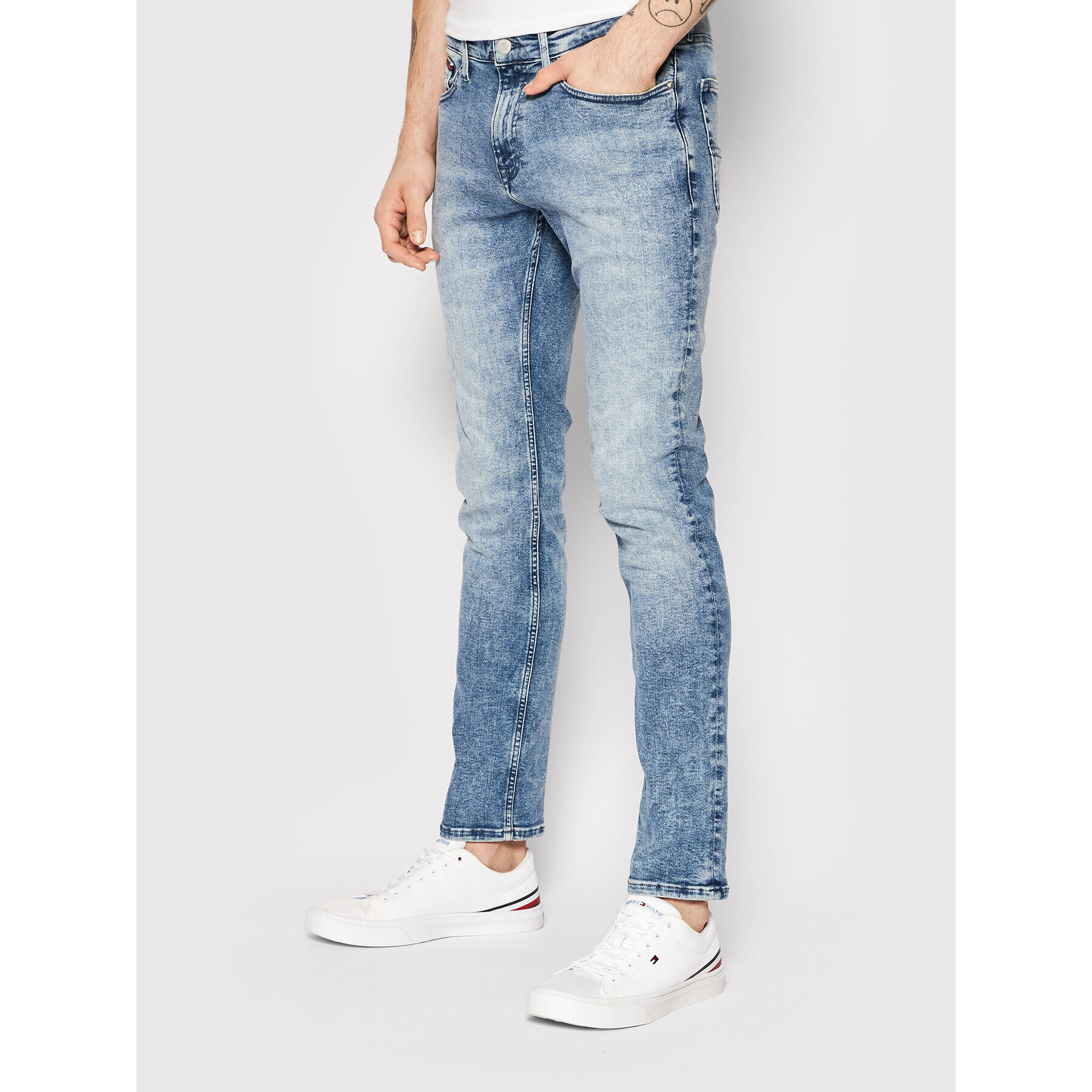 Tommy Jeans Jeansy Scanton DM0DM11114 Modrá Slim Fit - Pepit.cz