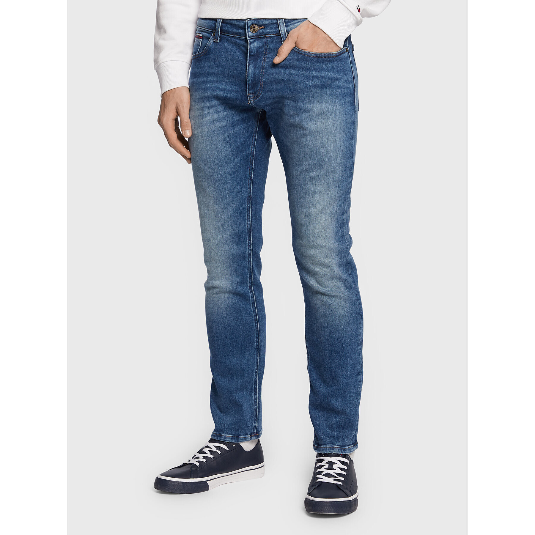 Tommy Jeans Jeansy Scanton DM0DM15558 Modrá Slim Fit - Pepit.cz