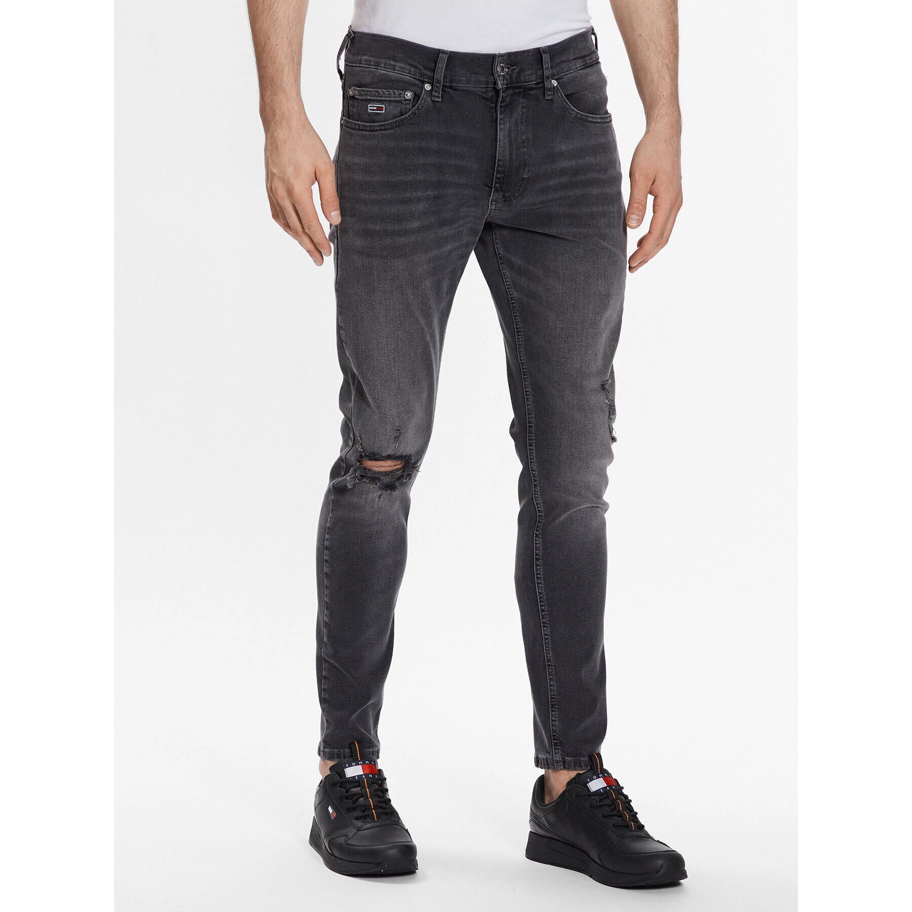 Tommy Jeans Jeansy Scanton DM0DM16140 Šedá Slim Fit - Pepit.cz