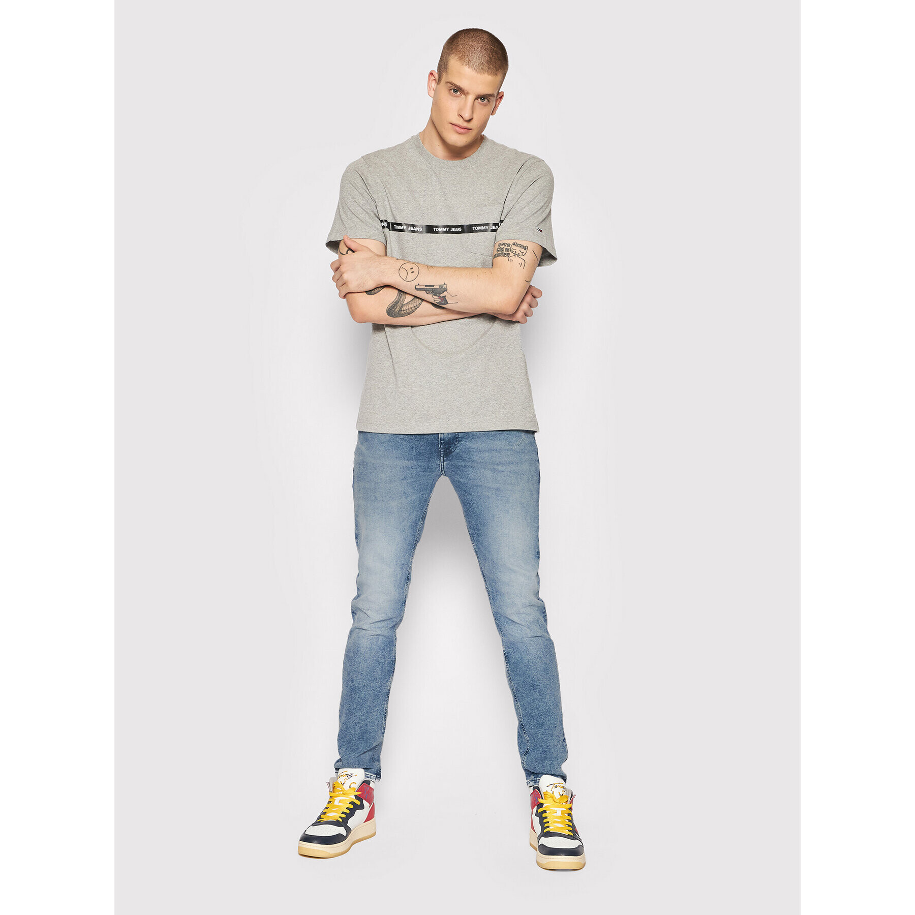 Tommy Jeans Jeansy Simon DM0DM11109 Modrá Skinny Fit - Pepit.cz