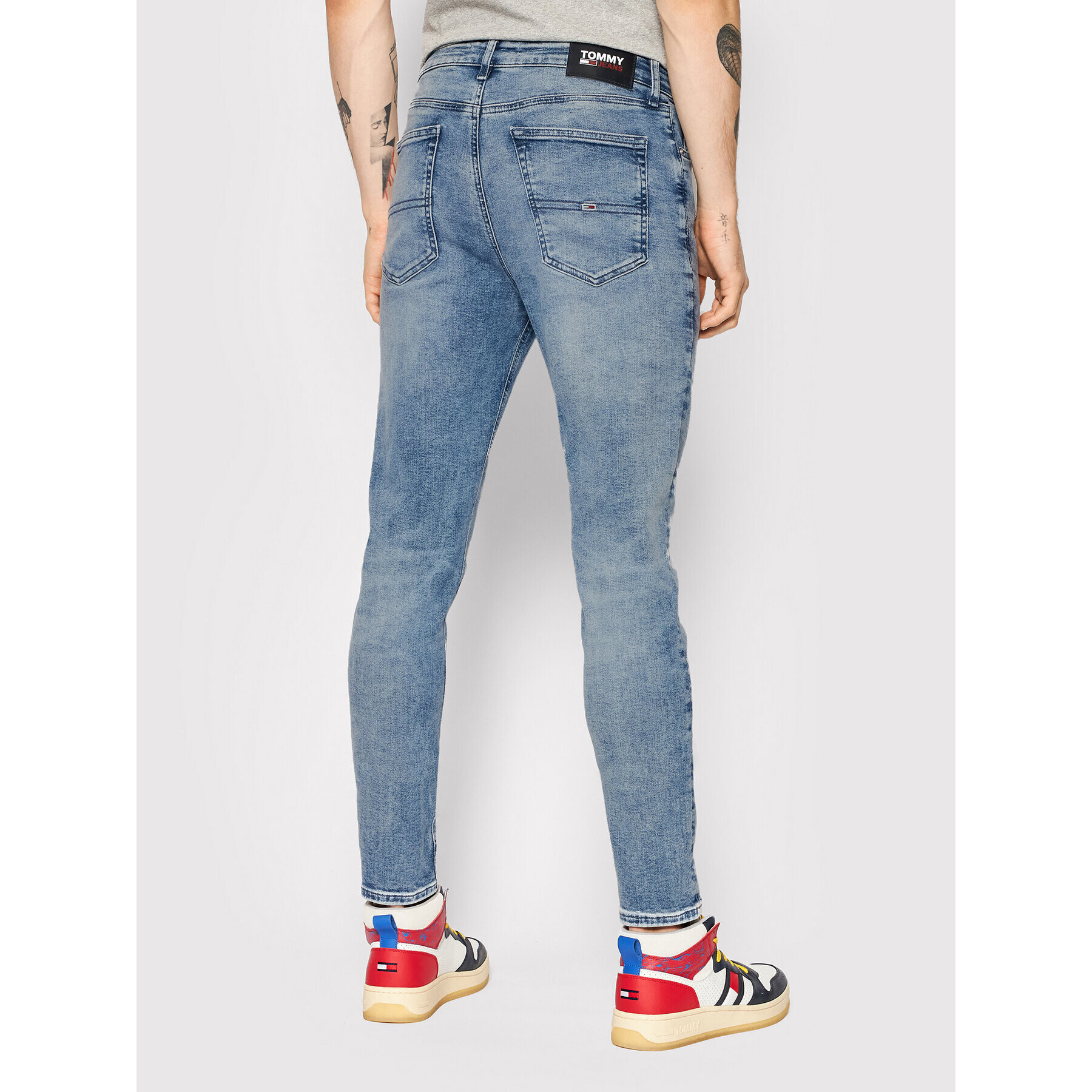 Tommy Jeans Jeansy Simon DM0DM11109 Modrá Skinny Fit - Pepit.cz