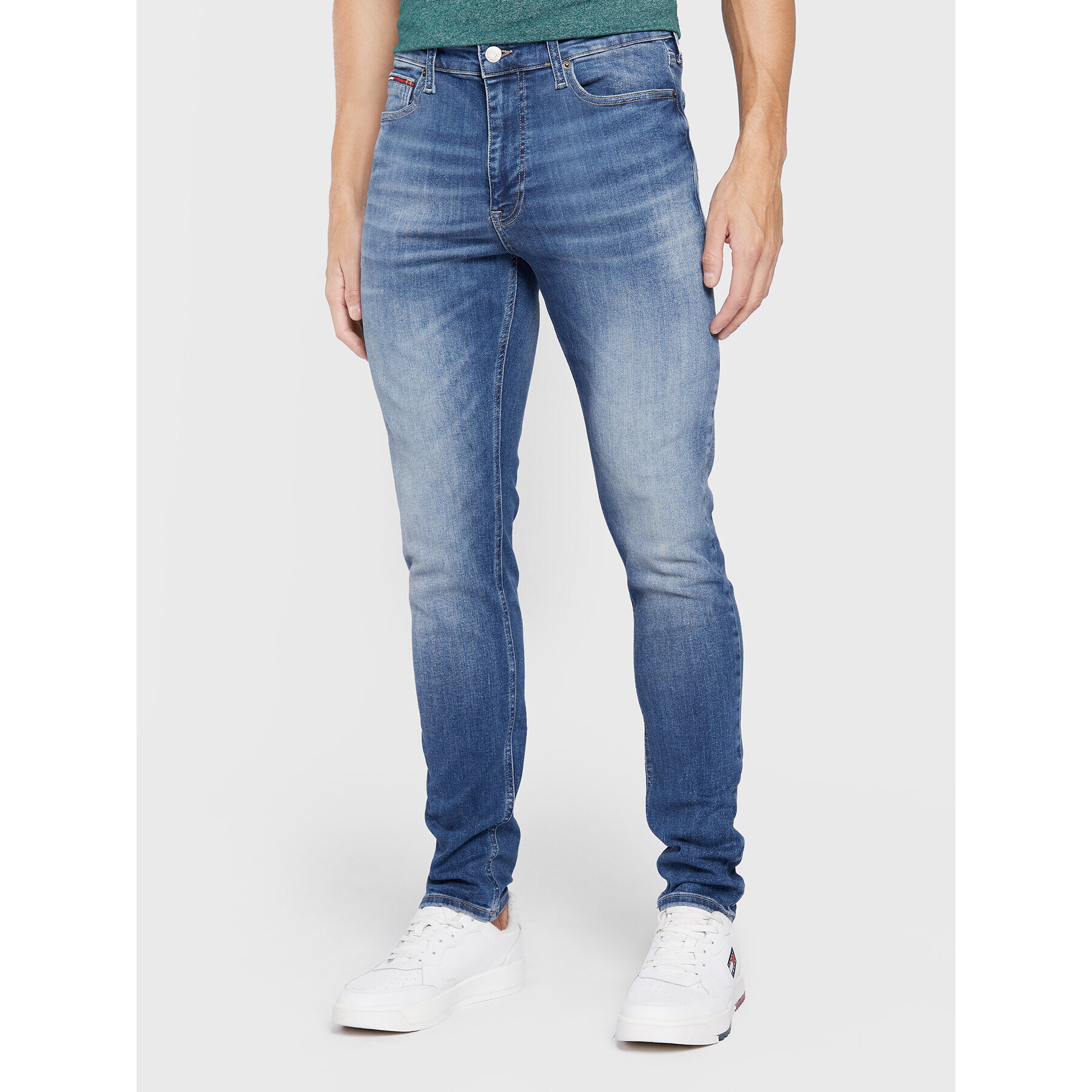 Tommy Jeans Jeansy Simon DM0DM13670 Modrá Skinny Fit - Pepit.cz