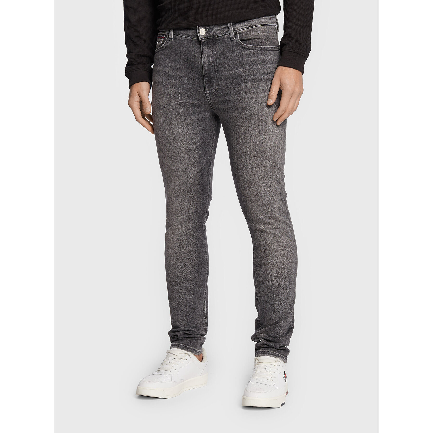 Tommy Jeans Jeansy Simon DM0DM14799 Šedá Skinny Fit - Pepit.cz