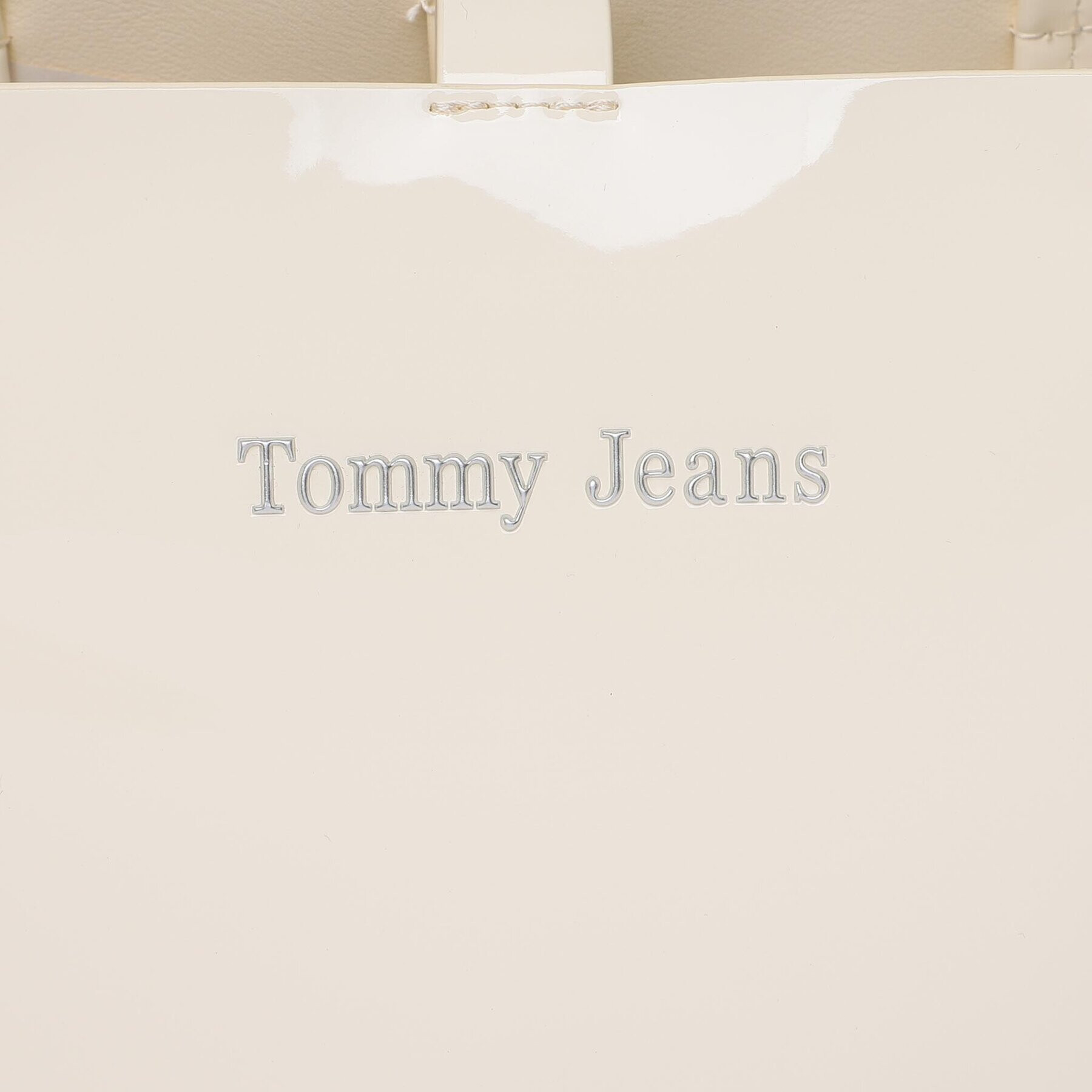 Tommy Jeans Kabelka Must North South Patent Tote AW0AW15540 Béžová - Pepit.cz