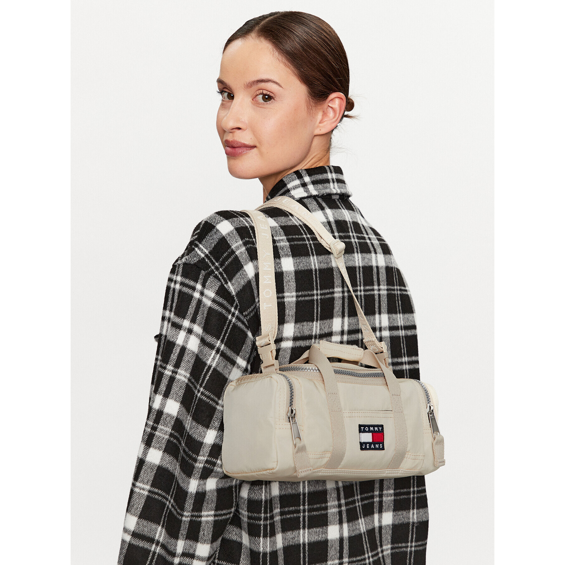 Tommy Jeans Kabelka Tjm Heritage Micro Duffle 2L AM0AM10897 Béžová - Pepit.cz