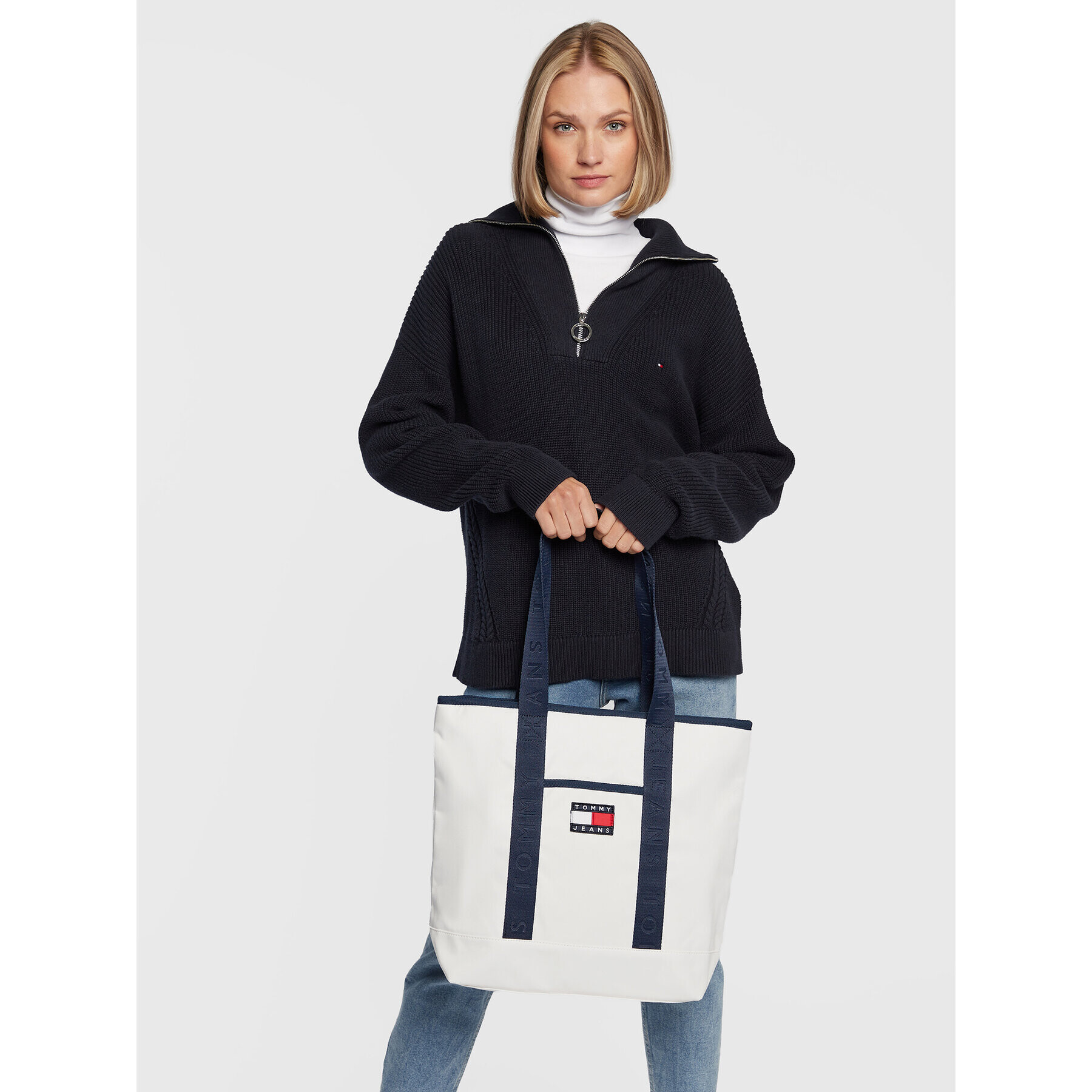 Tommy Jeans Kabelka Tjw Heritage Tote AW0AW11841 Bílá - Pepit.cz