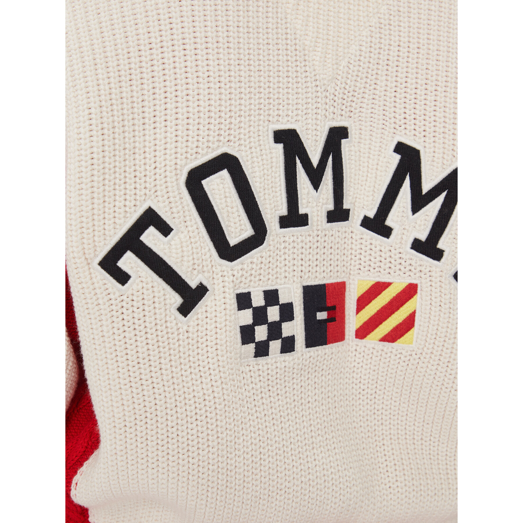 Tommy Jeans Kardigan Archive DW0DW15856 Écru Regular Fit - Pepit.cz